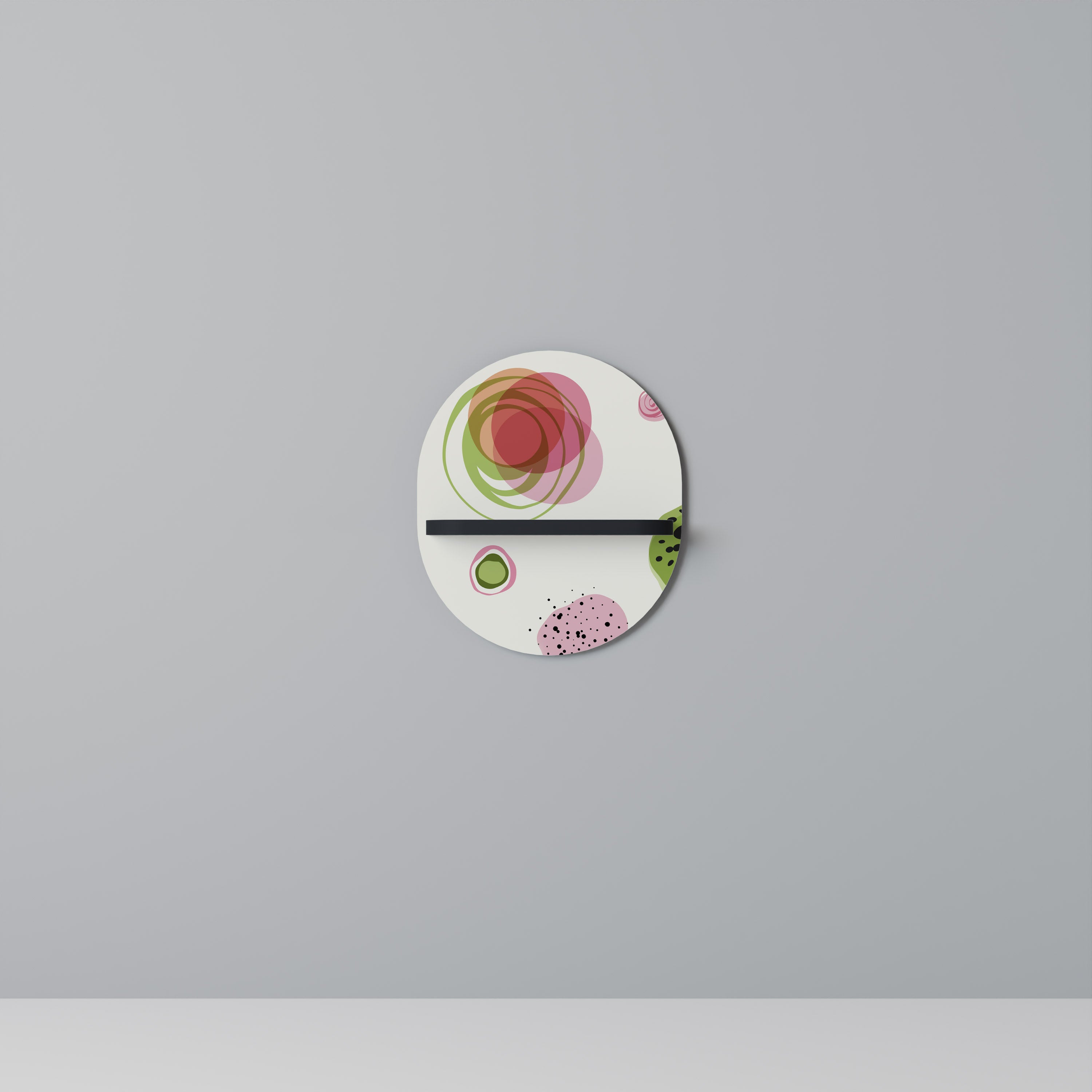 COLORFUL COSMOS Półka owalna Czarna