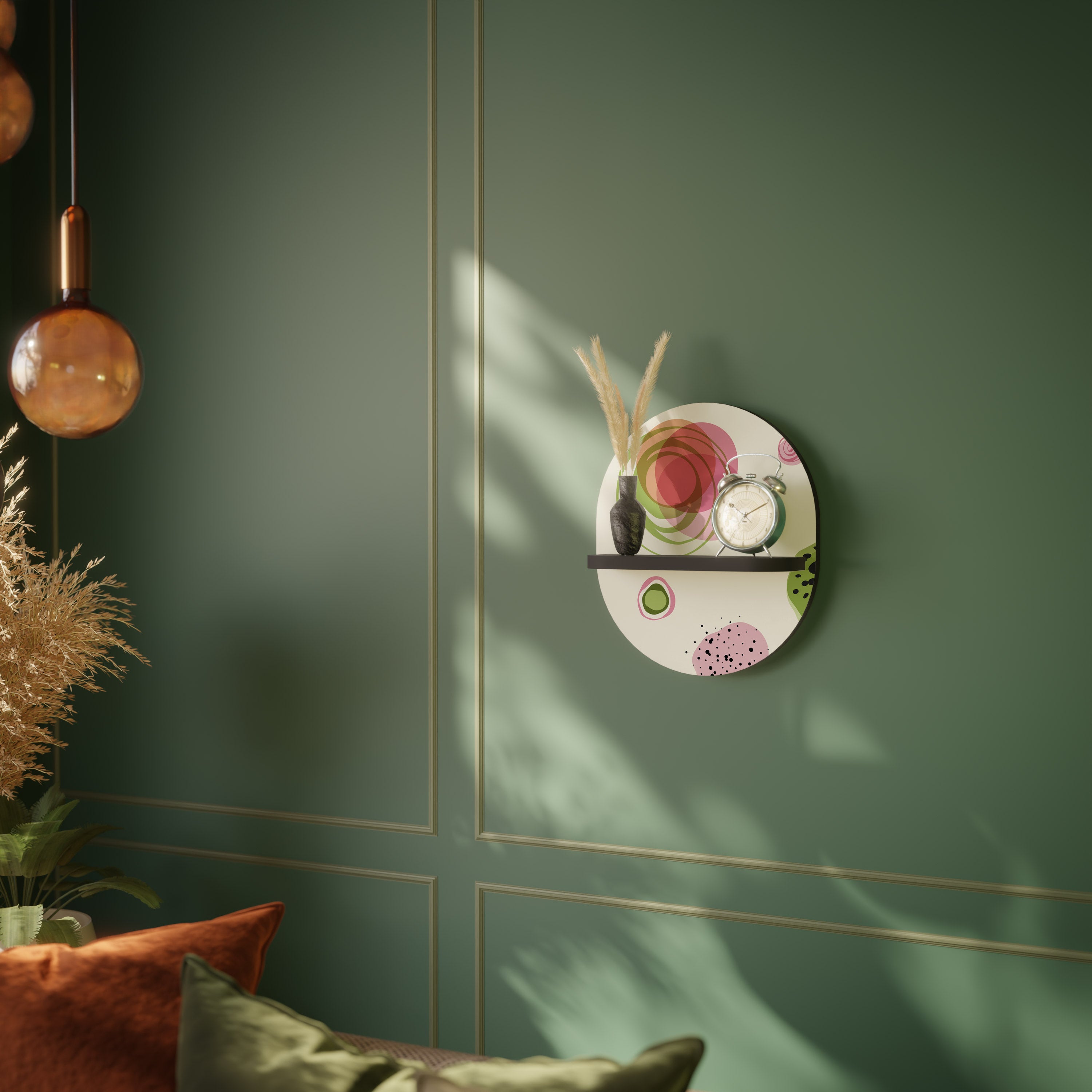 COLORFUL COSMOS Półka owalna Czarna