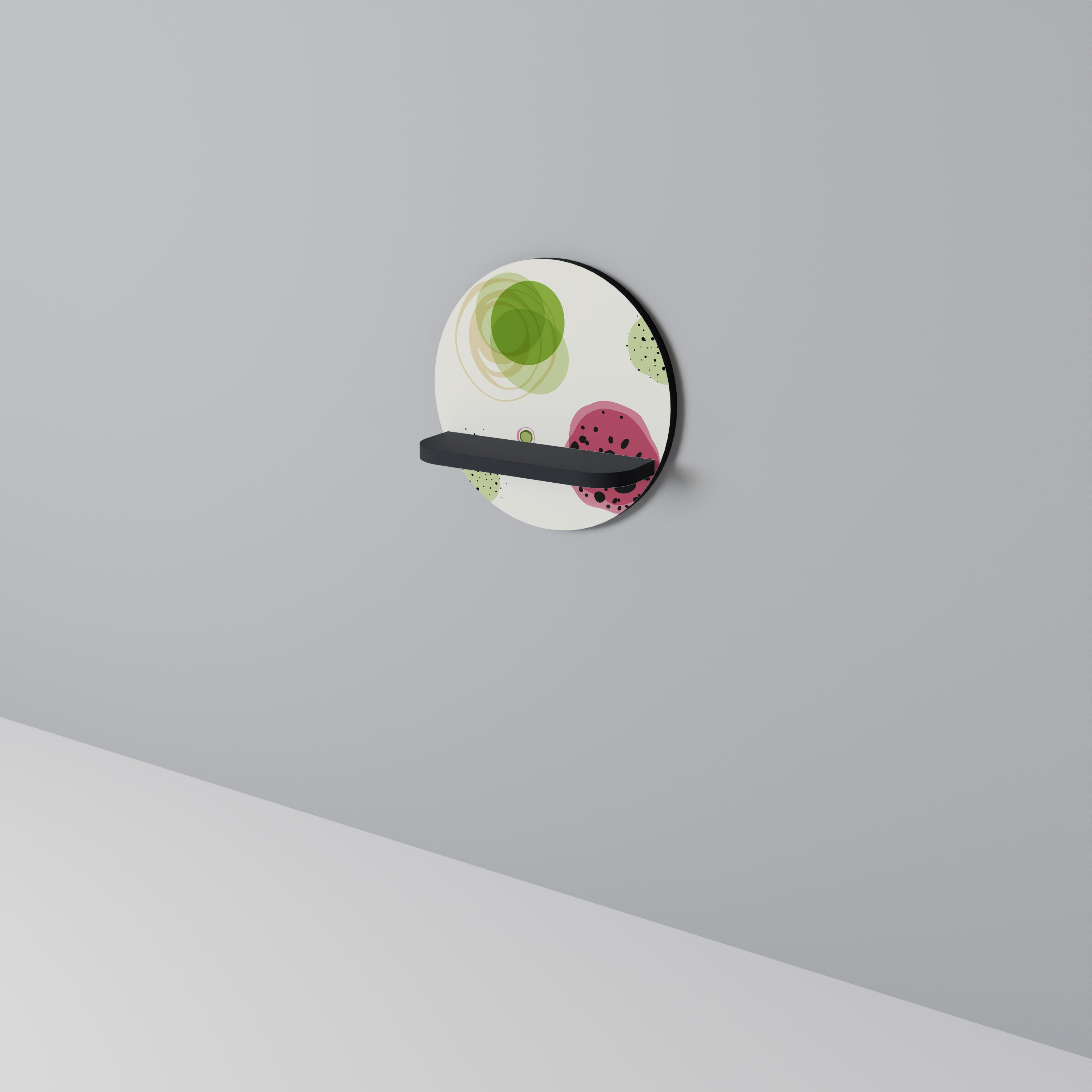 COLORFUL COSMOS Półka okrągła Czarna