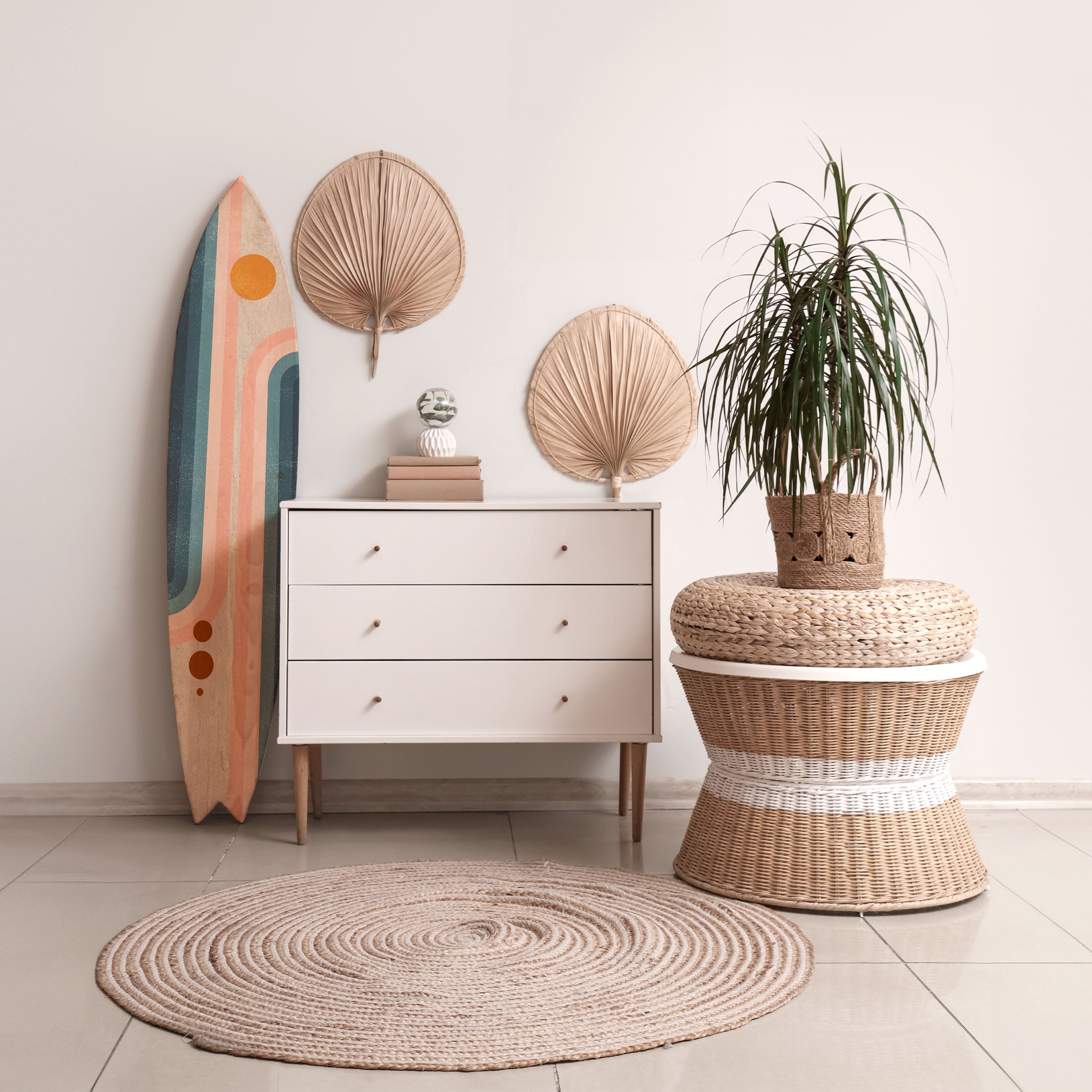 TWO HALVES Dekoracyjna deska surfingowa