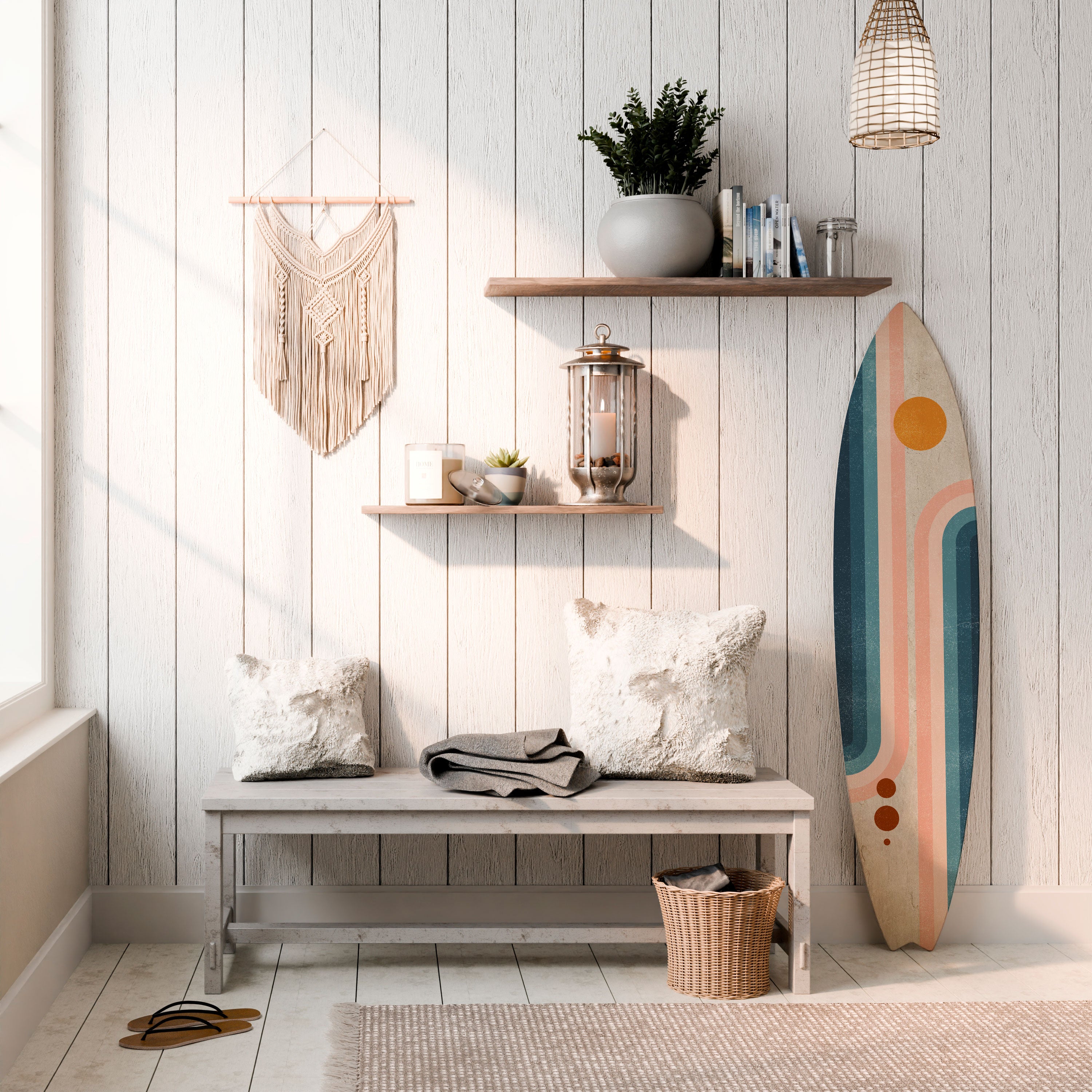 TWO HALVES Dekoracyjna deska surfingowa