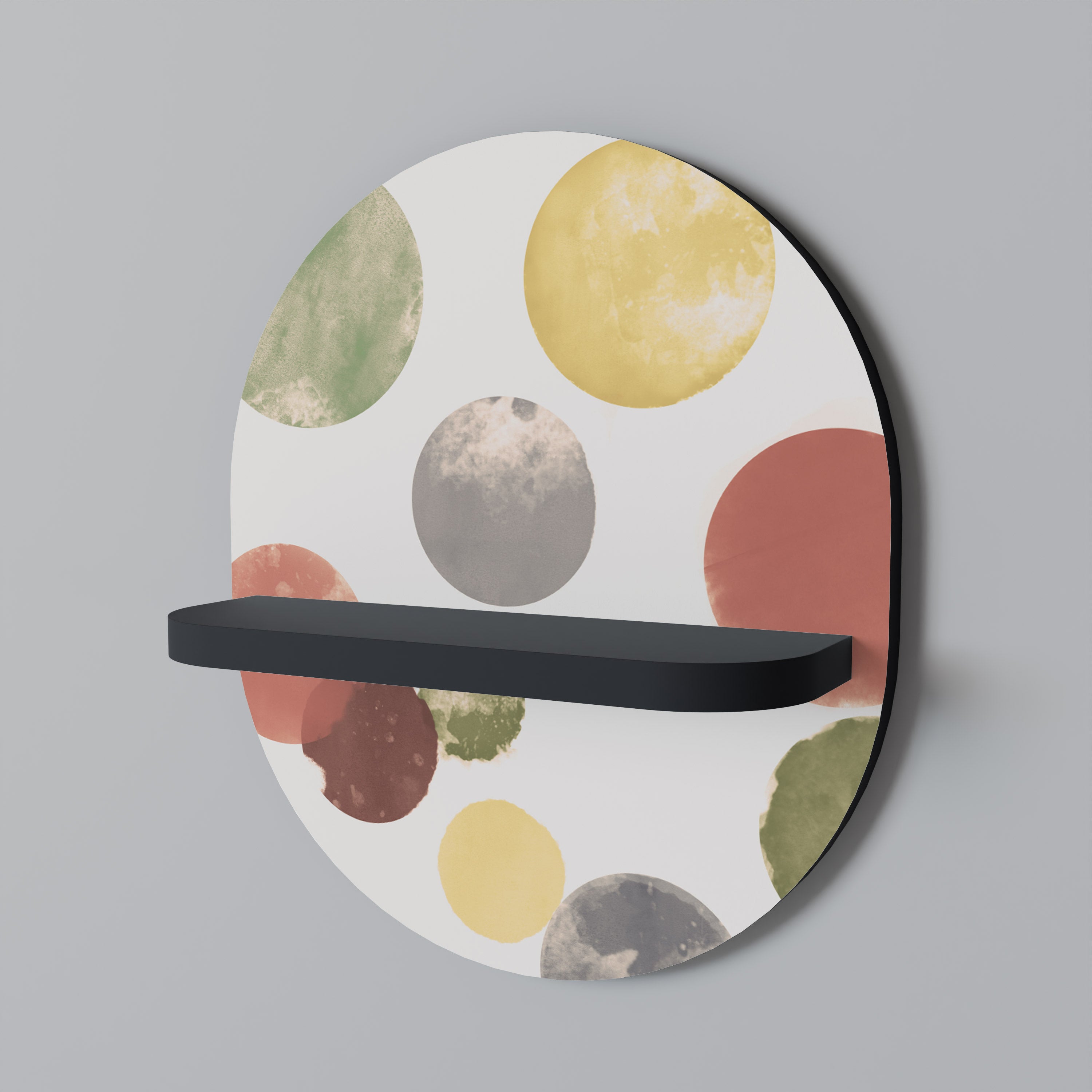 FLEETING HAPPINESS Półka owalna Czarna