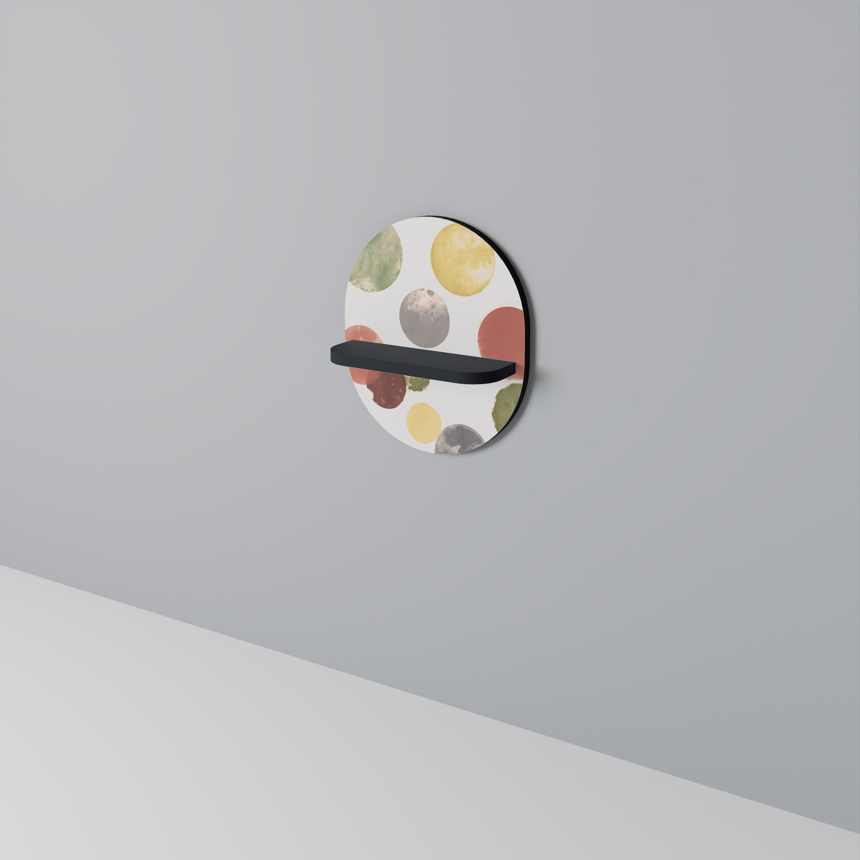 FLEETING HAPPINESS Półka owalna Czarna