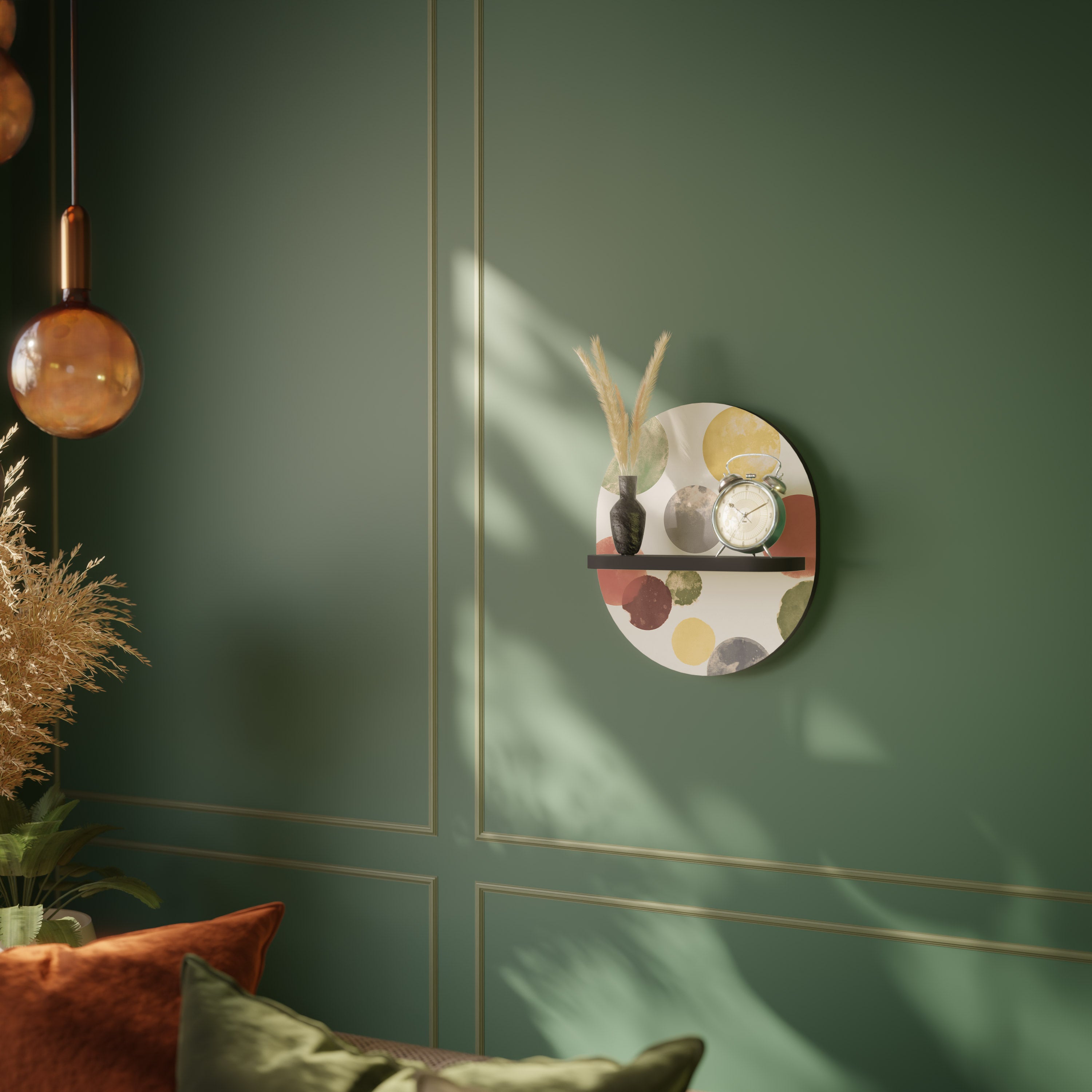 FLEETING HAPPINESS Półka owalna Czarna