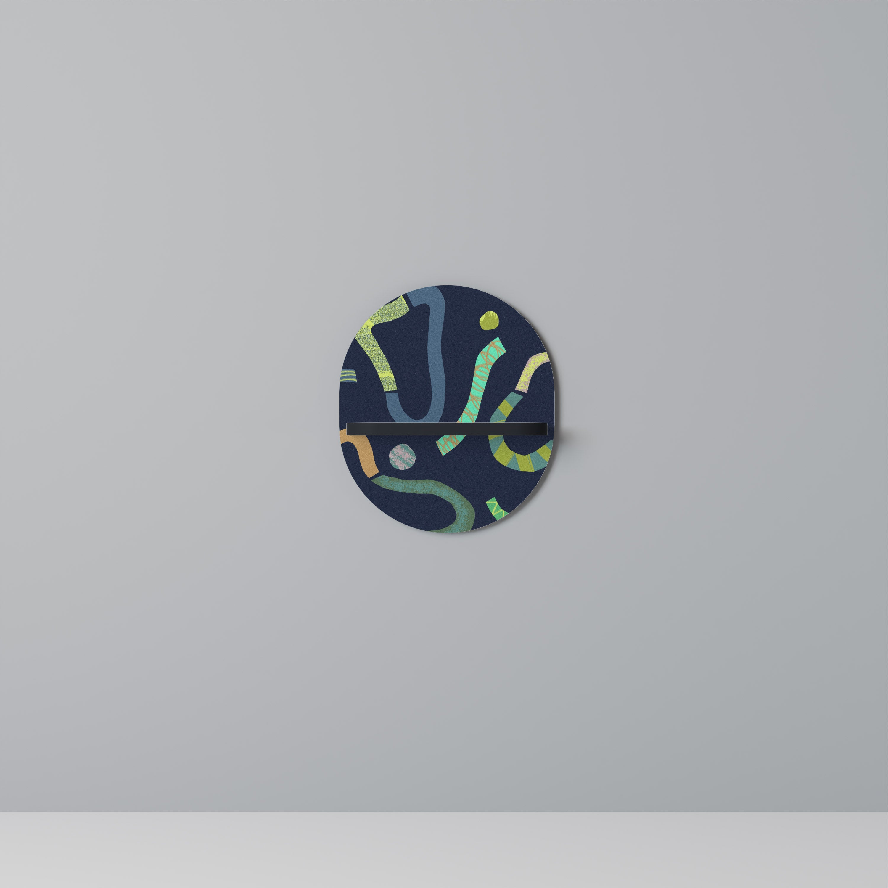 CONTRAST DANCE Półka owalna Czarna