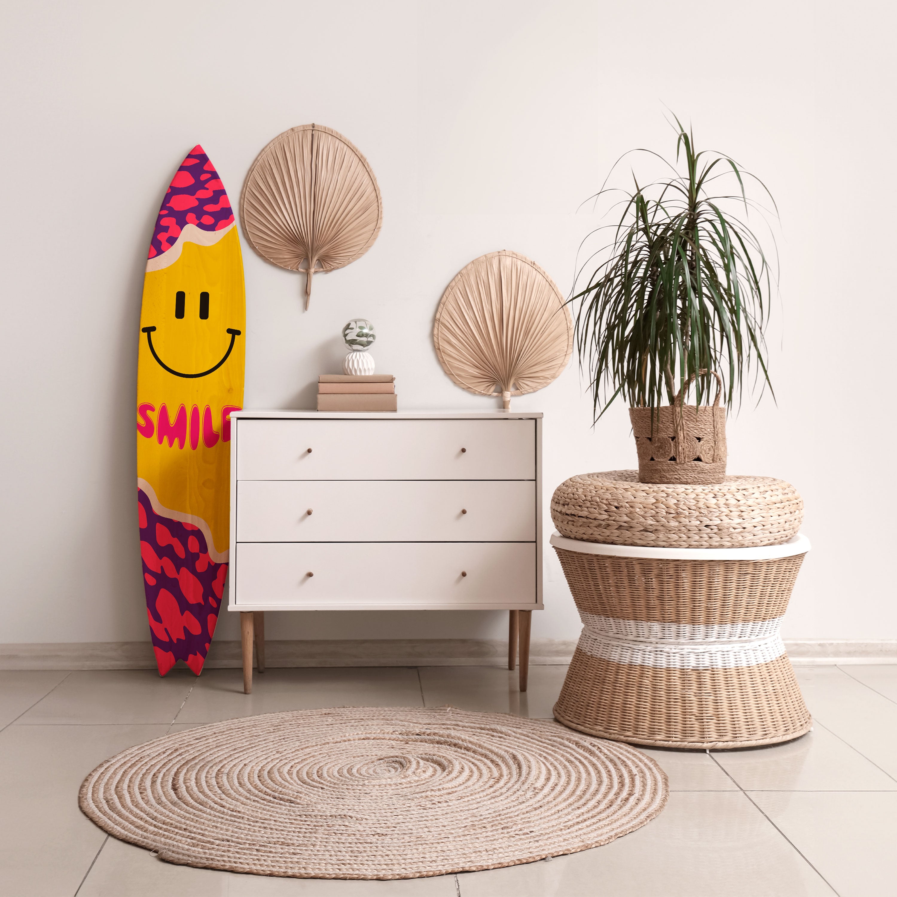 KEEP SMILING Dekoracyjna deska surfingowa