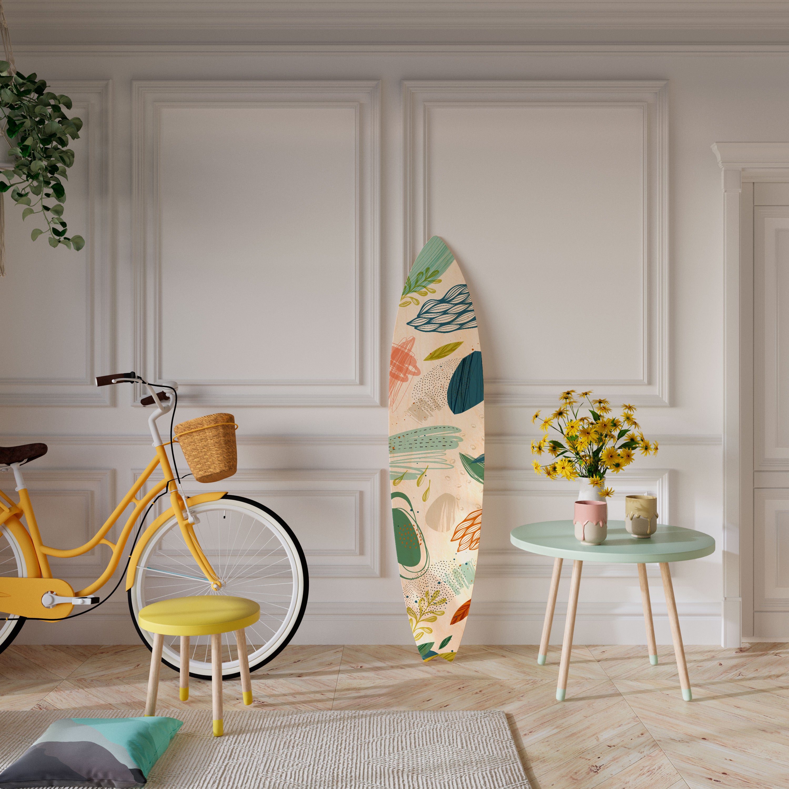 BOTANICAL HURRICANE Dekoracyjna deska surfingowa