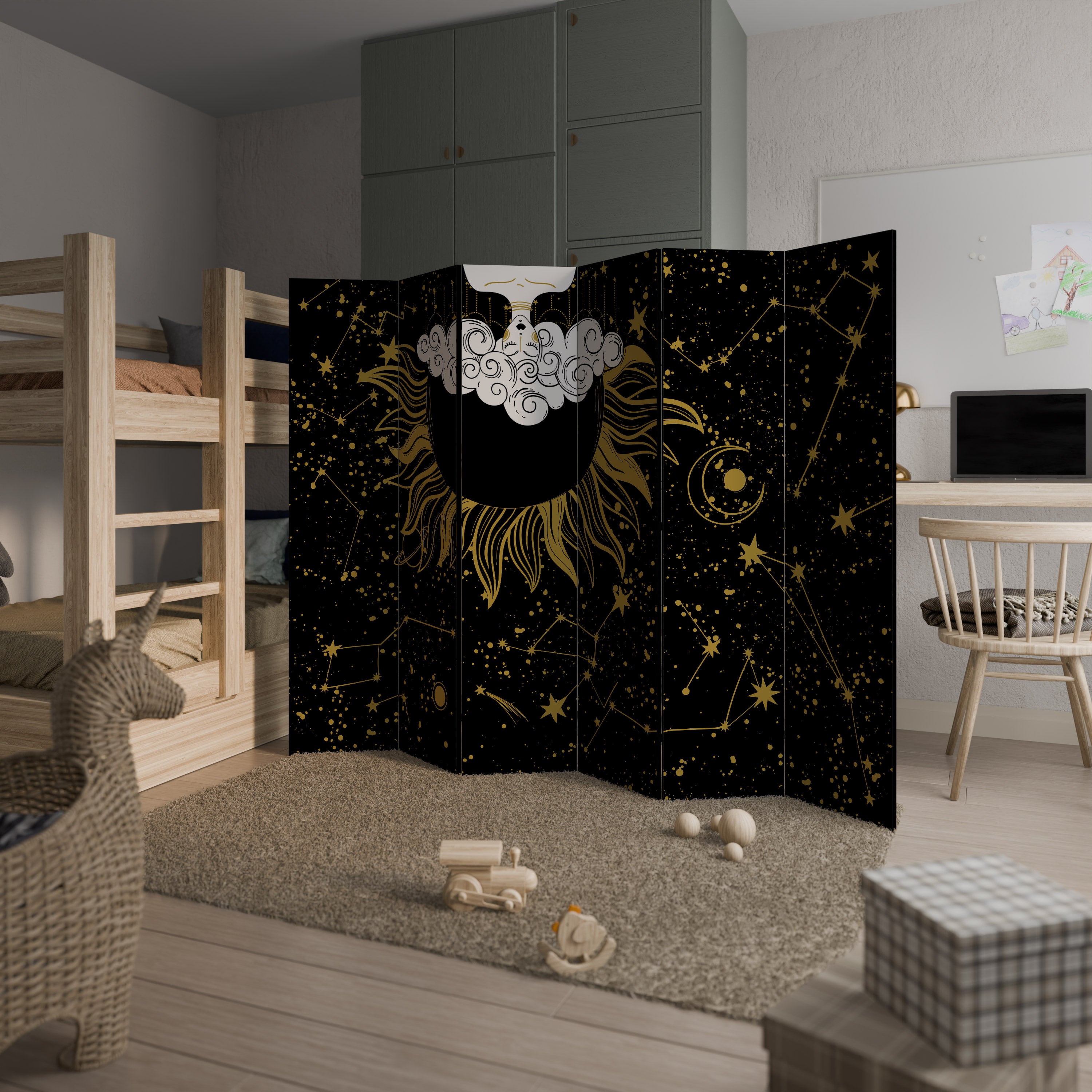 STELLAR CONSTELLATIONS Dekoracyjny parawan 6-skrzydłowy