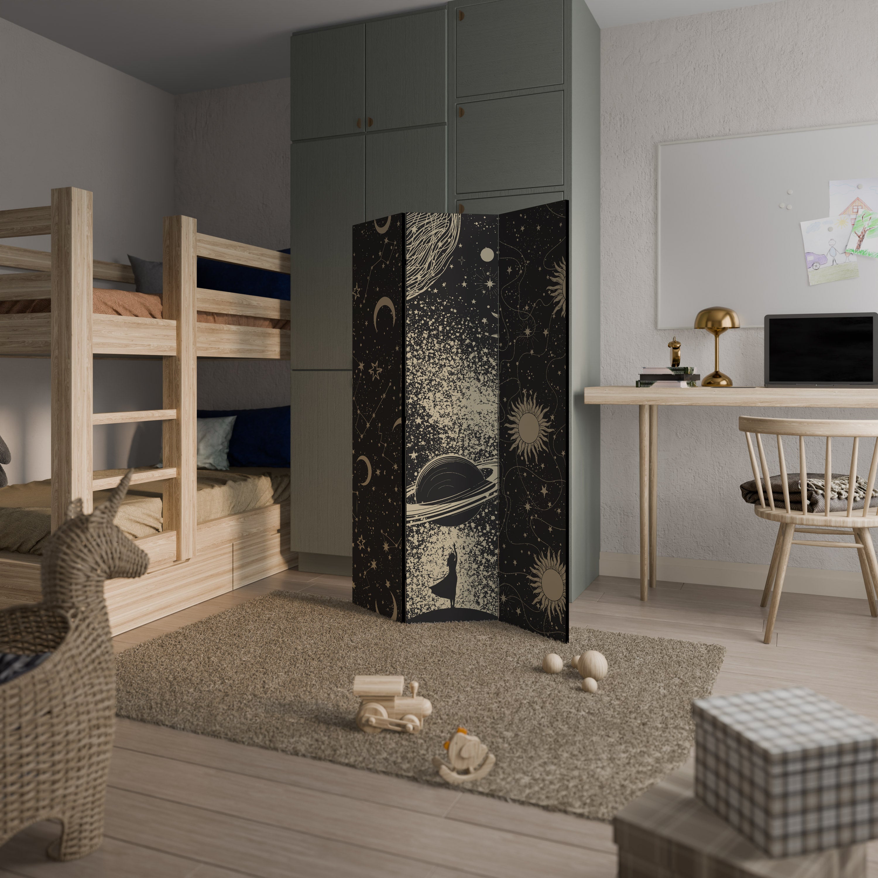 BRILLIANT UNIVERSE Dekoracyjny parawan 3-skrzydłowy