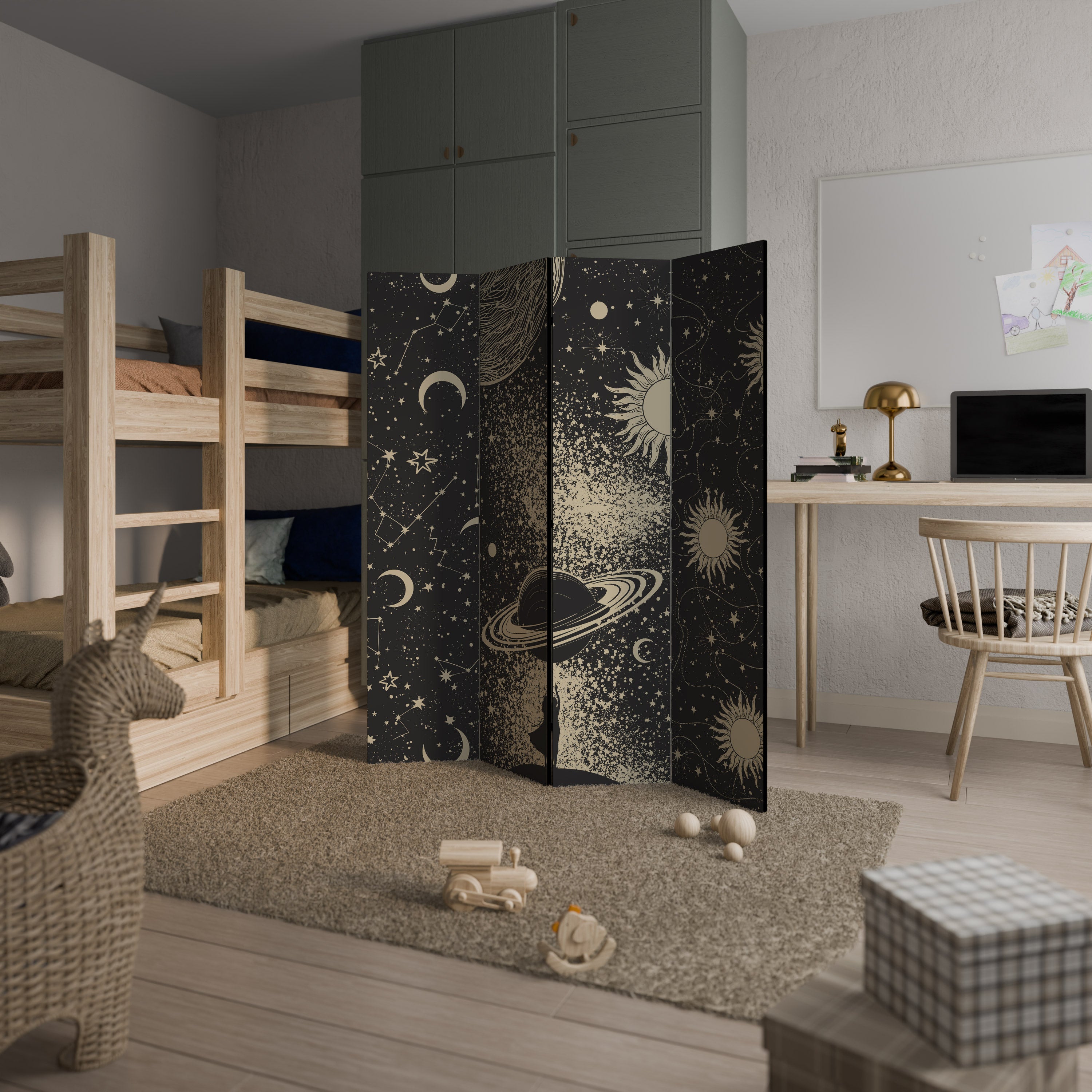 BRILLIANT UNIVERSE Dekoracyjny parawan 4-skrzydłowy