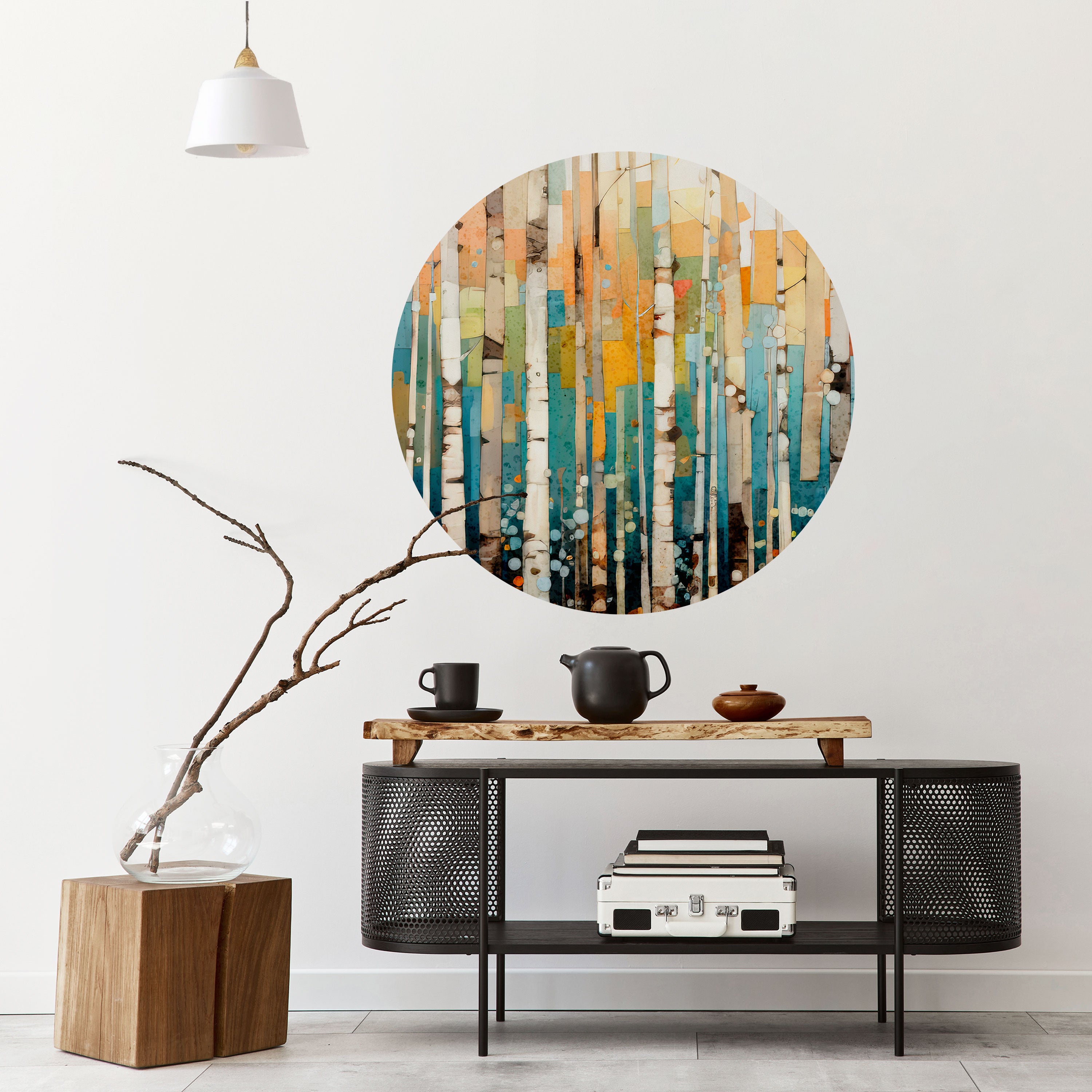 BIRCH KALEIDOSCOPE Naklejka okrągła