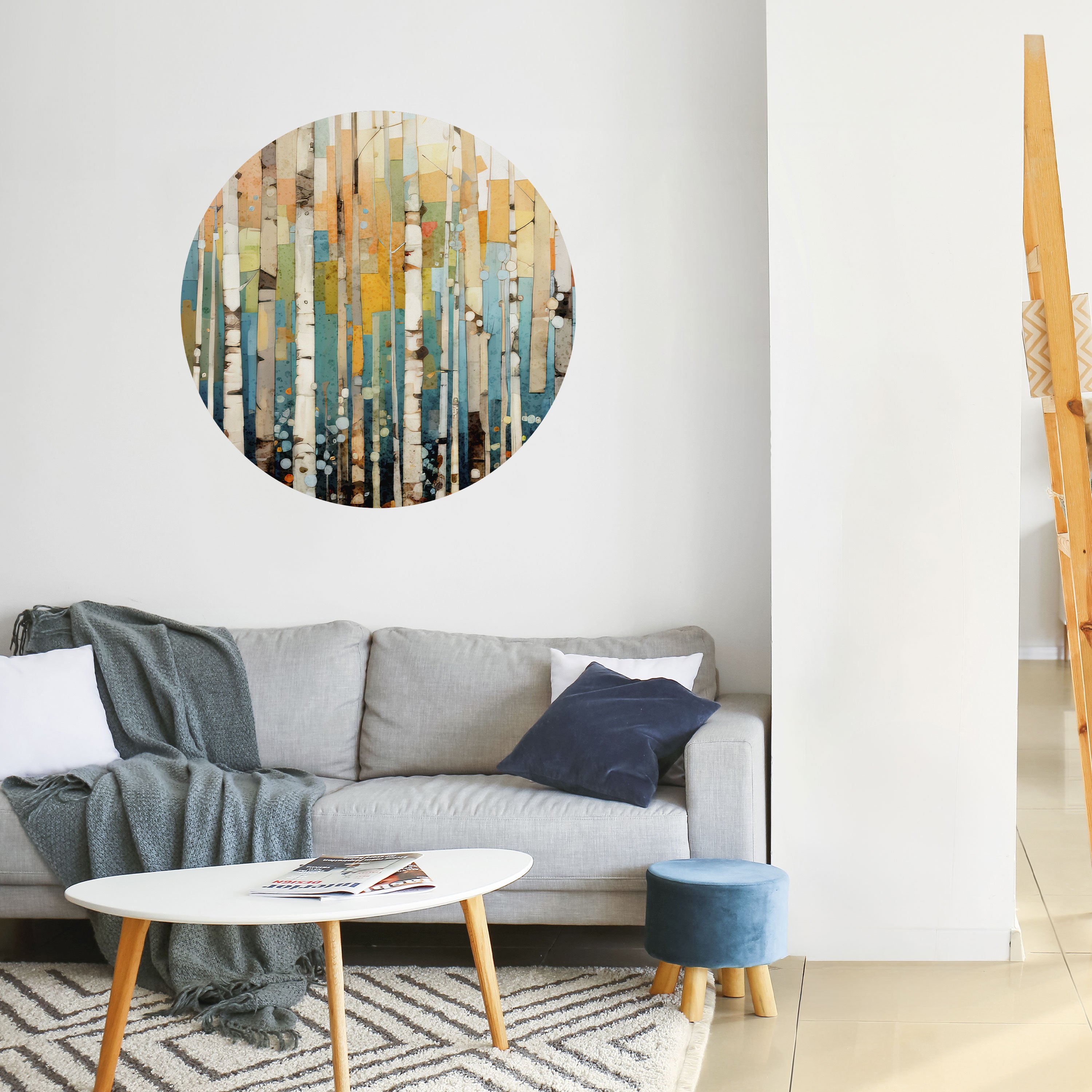 BIRCH KALEIDOSCOPE Naklejka okrągła