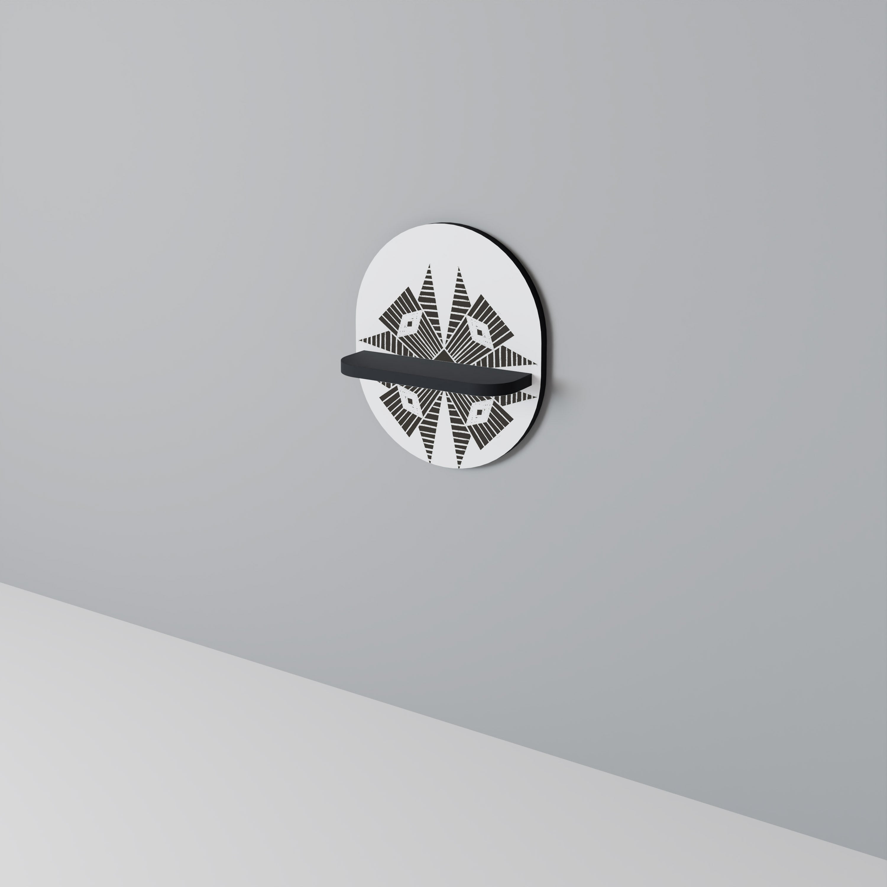 MONOCHROME NEXUS Półka owalna Czarna