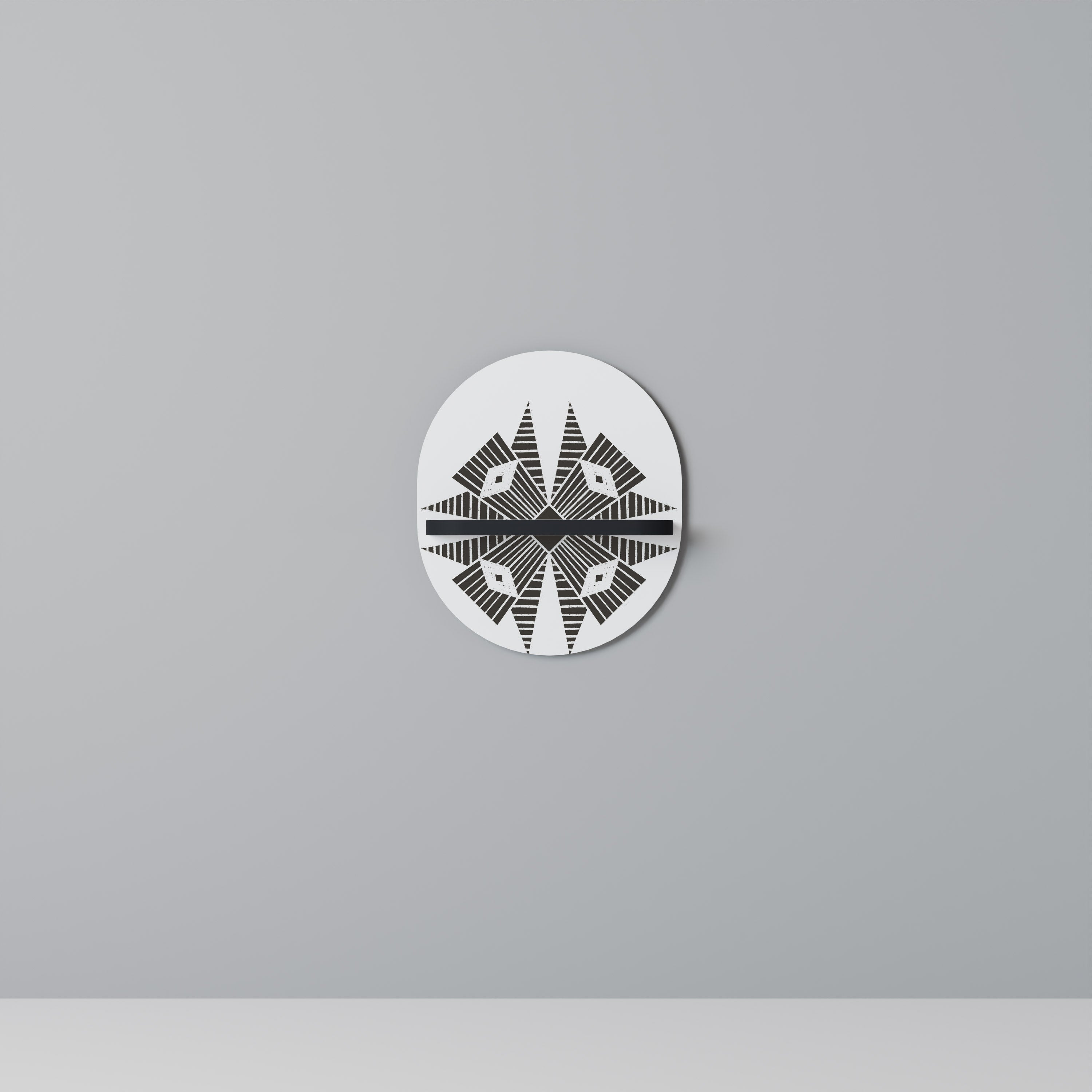 MONOCHROME NEXUS Półka owalna Czarna