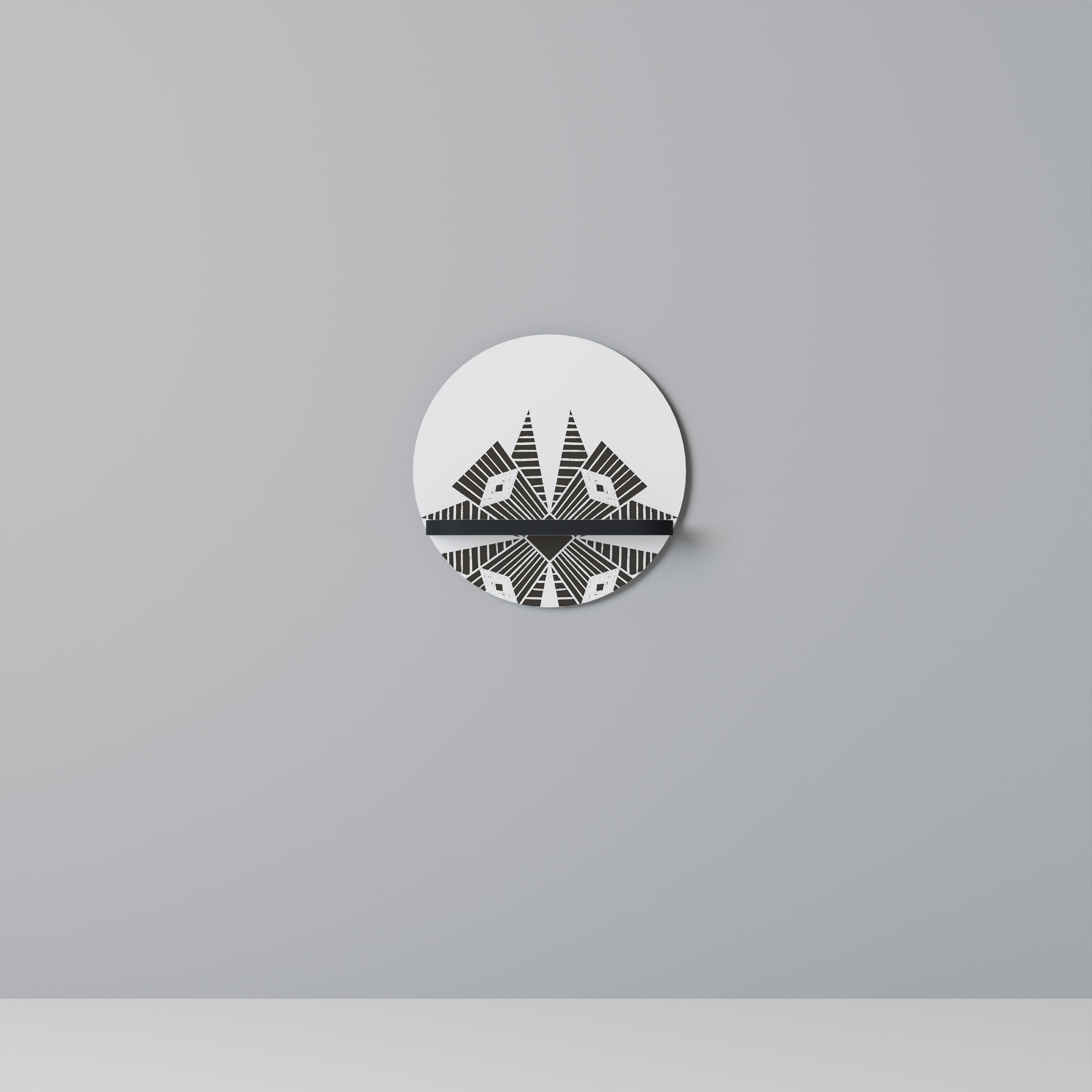 MONOCHROME NEXUS Półka okrągła Czarna