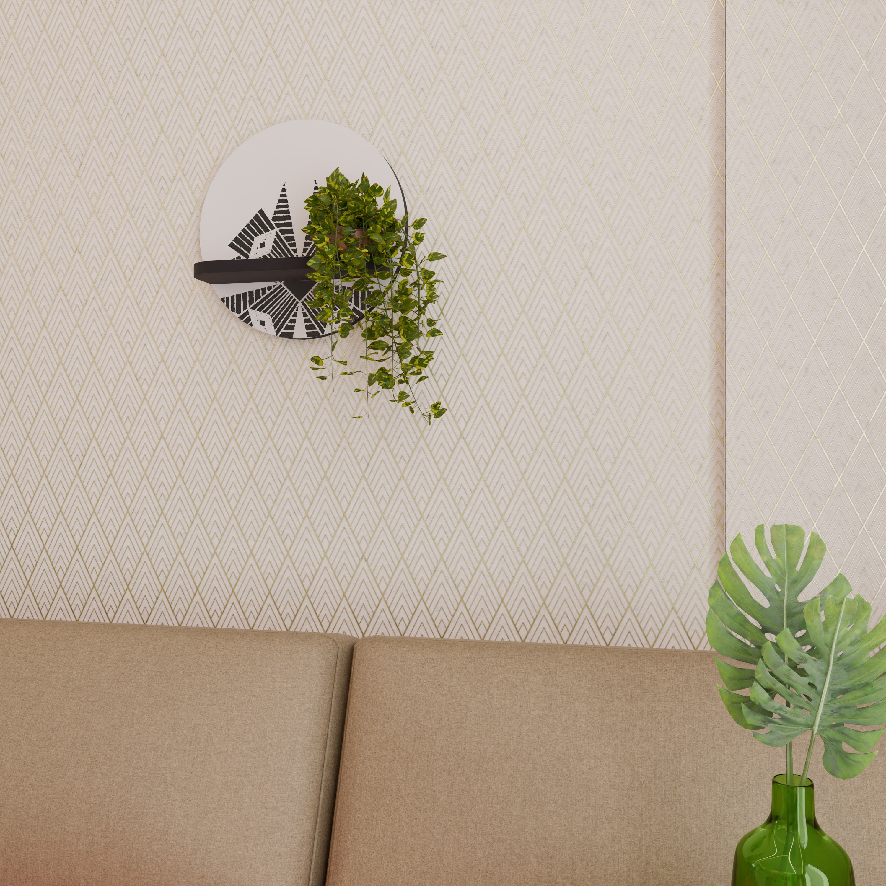 MONOCHROME NEXUS Półka okrągła Czarna