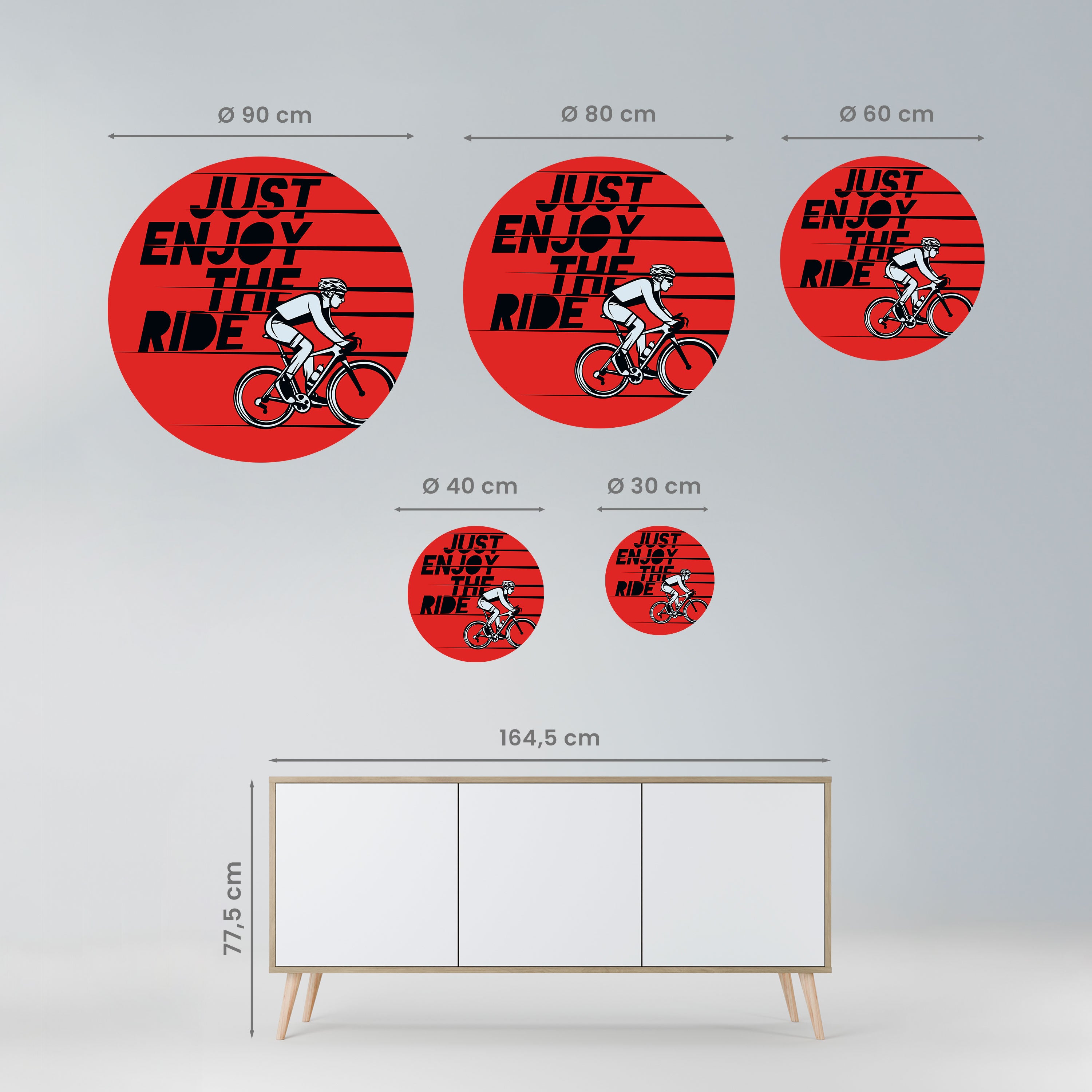 ENJOY THE RIDE Naklejka okrągła