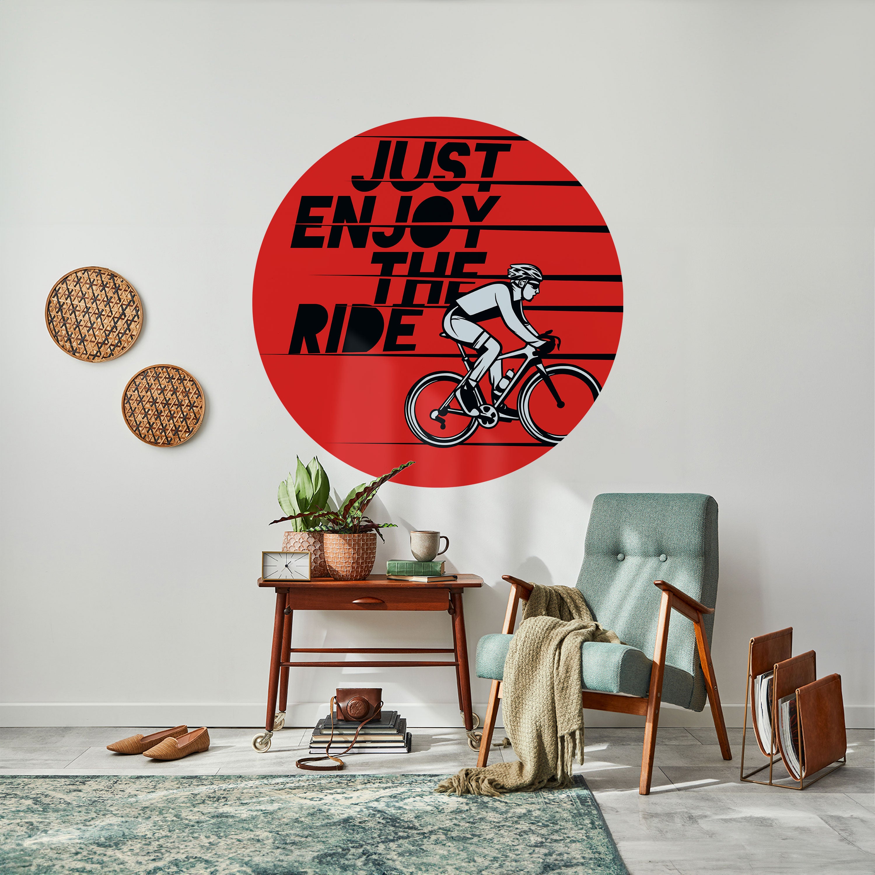 ENJOY THE RIDE Naklejka okrągła