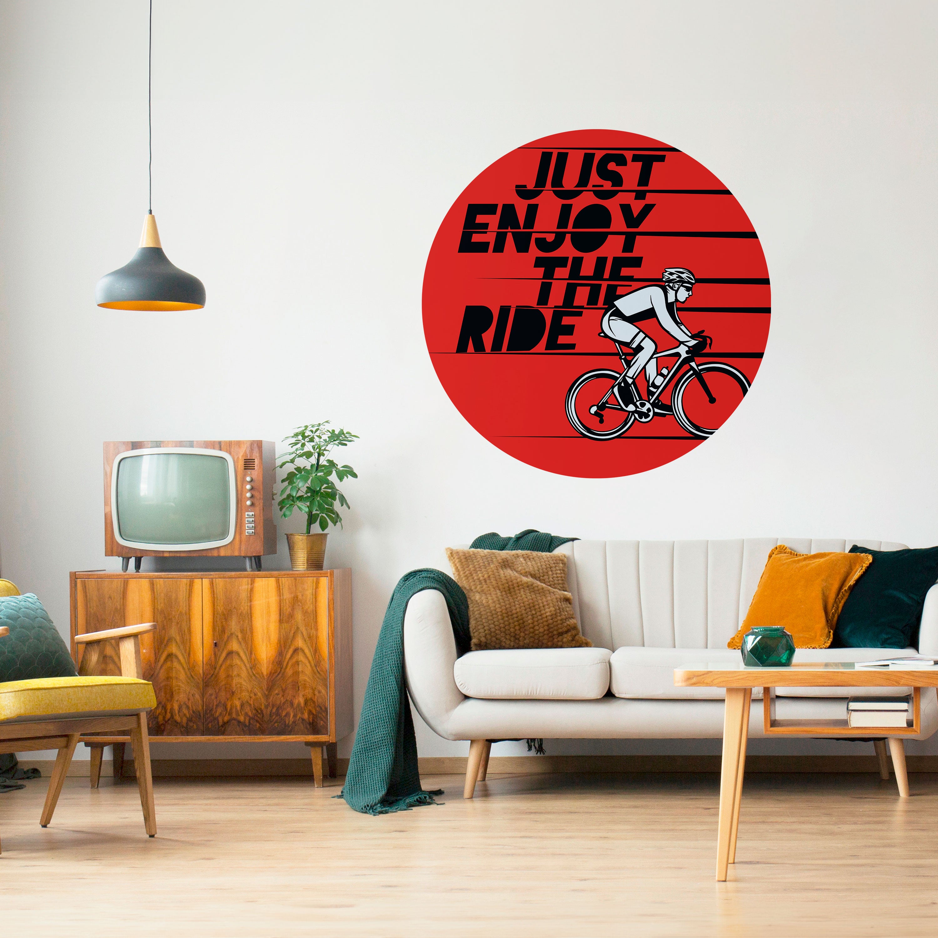 ENJOY THE RIDE Naklejka okrągła
