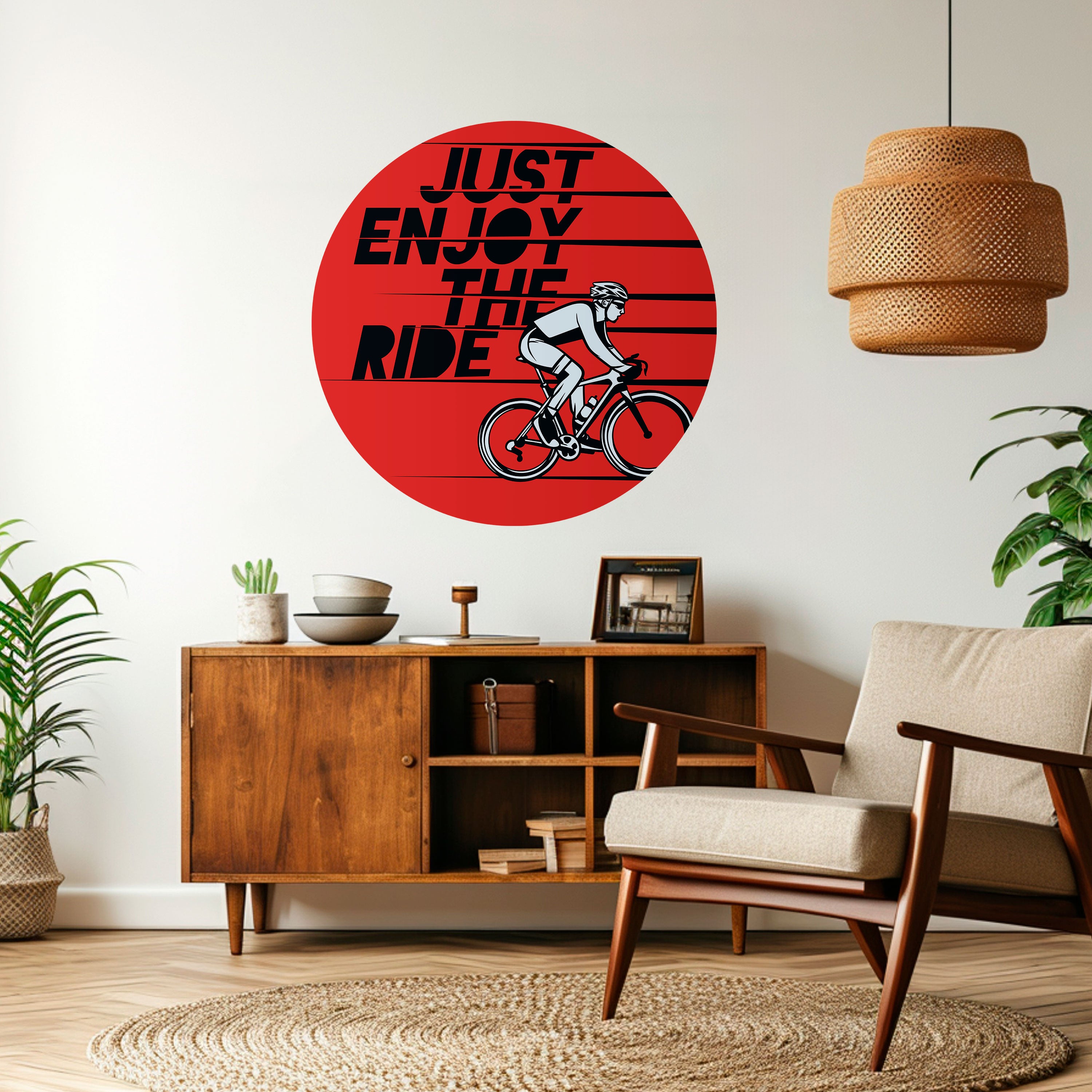 ENJOY THE RIDE Naklejka okrągła