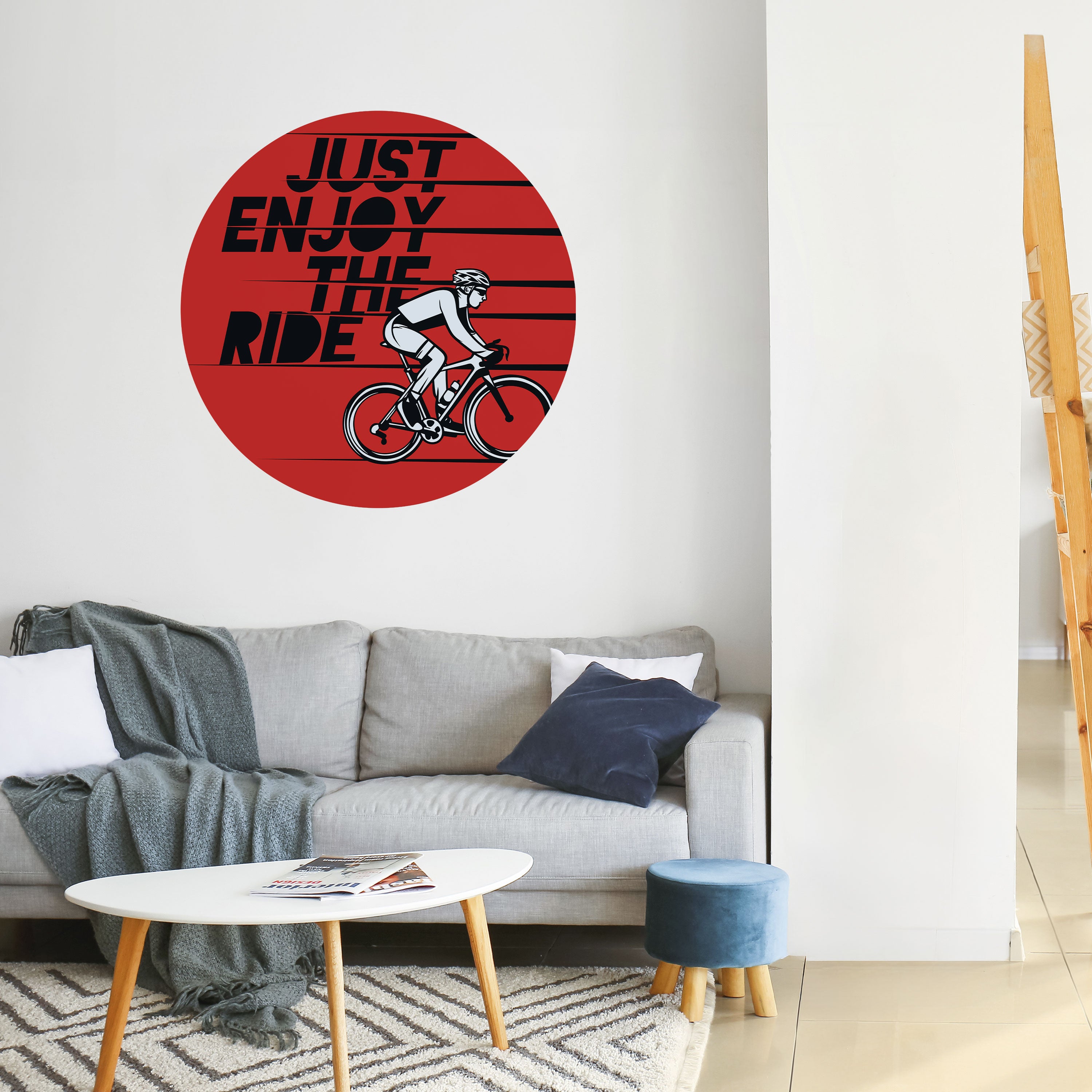 ENJOY THE RIDE Naklejka okrągła