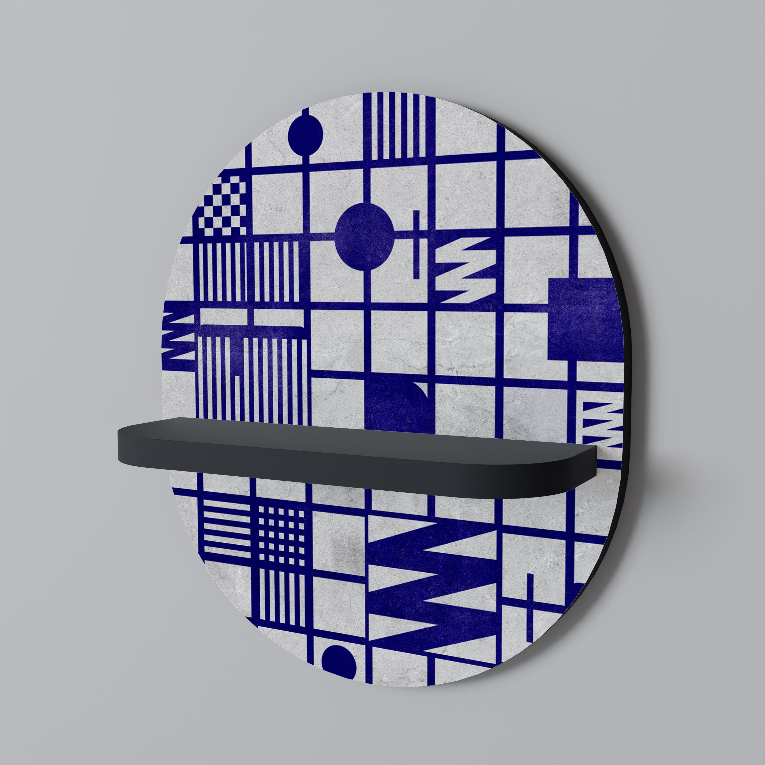 THE RIGHT PLACES Półka owalna Czarna