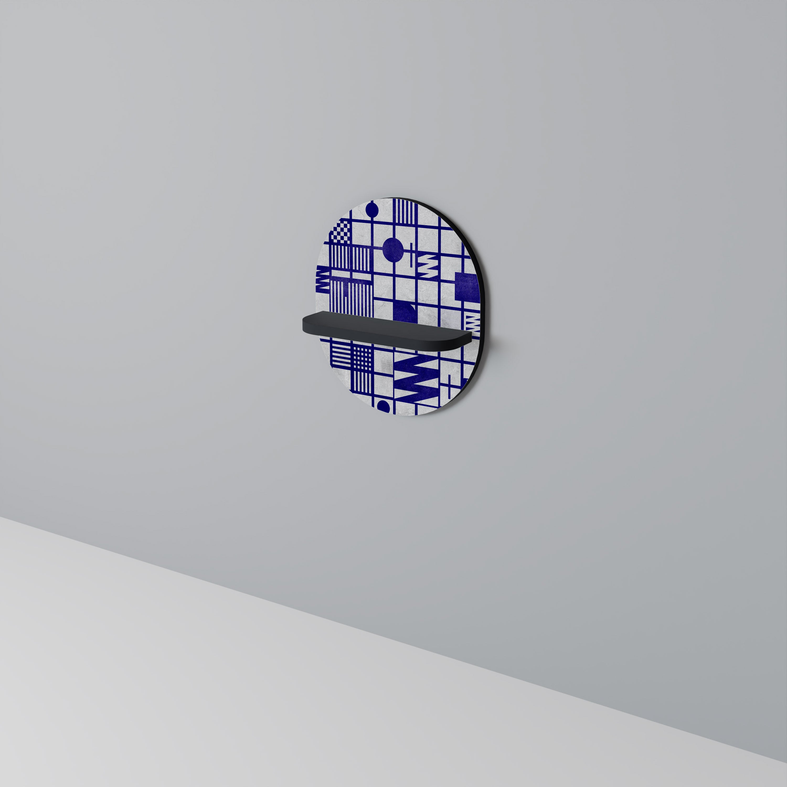 THE RIGHT PLACES Półka owalna Czarna