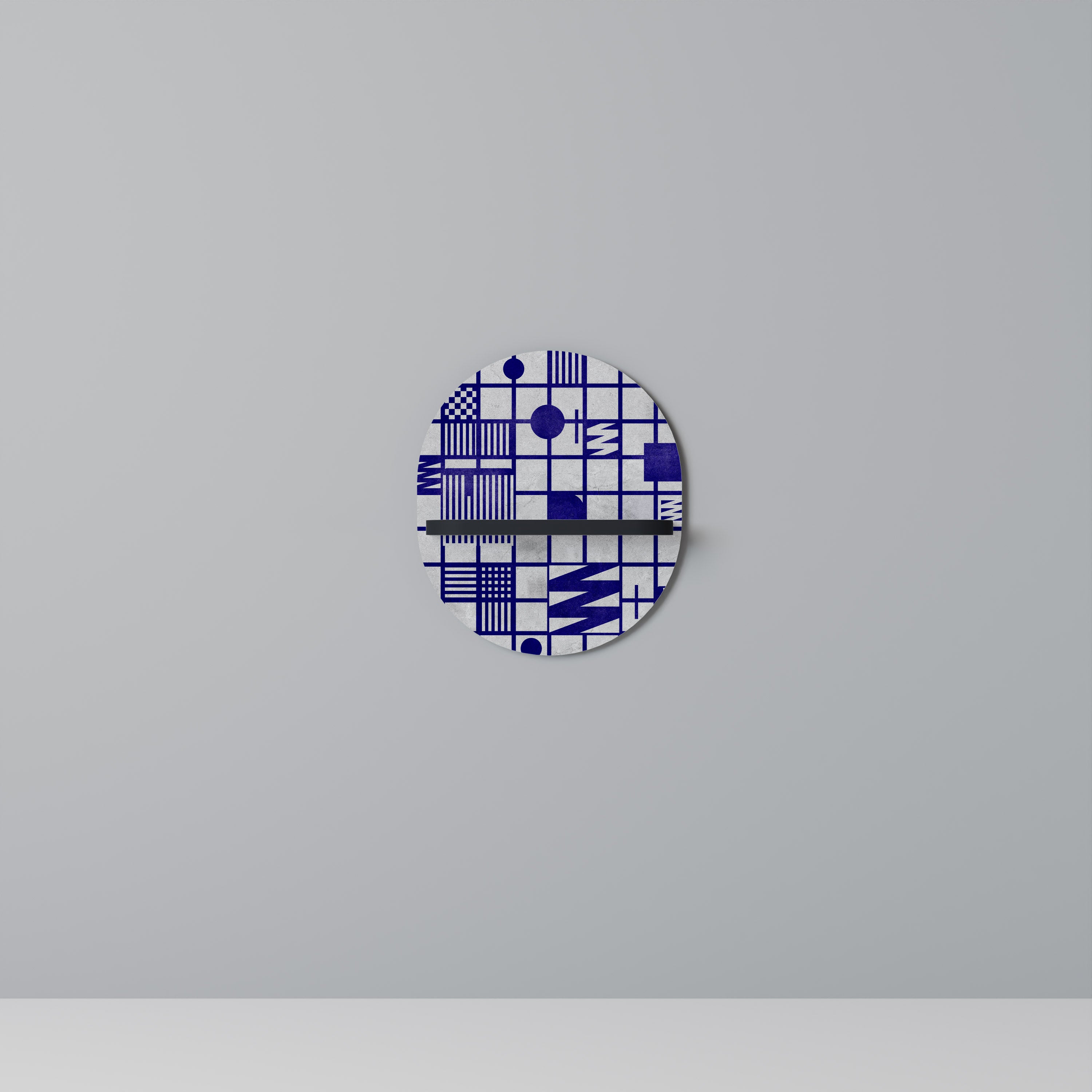 THE RIGHT PLACES Półka owalna Czarna