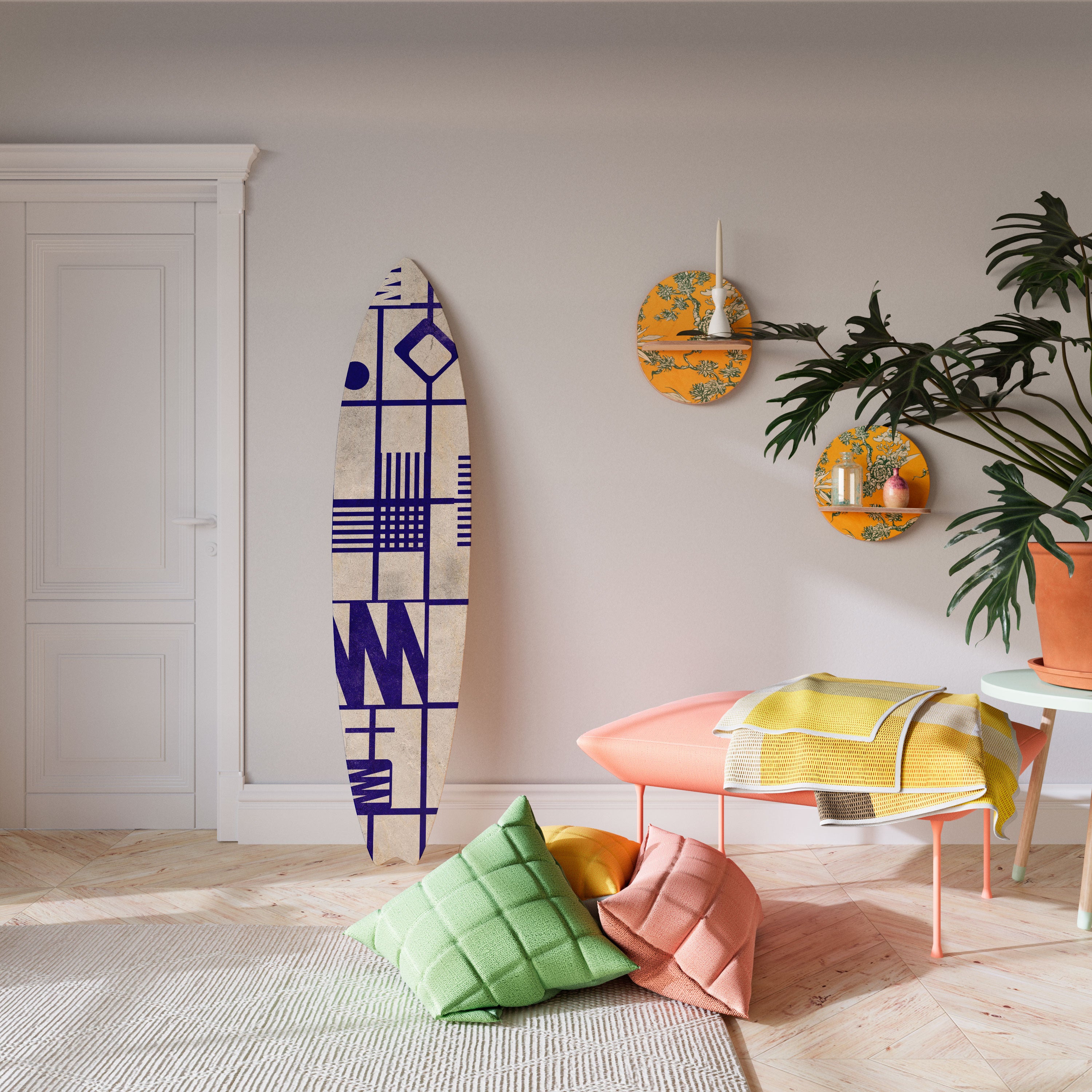 THE RIGHT PLACES Dekoracyjna deska surfingowa