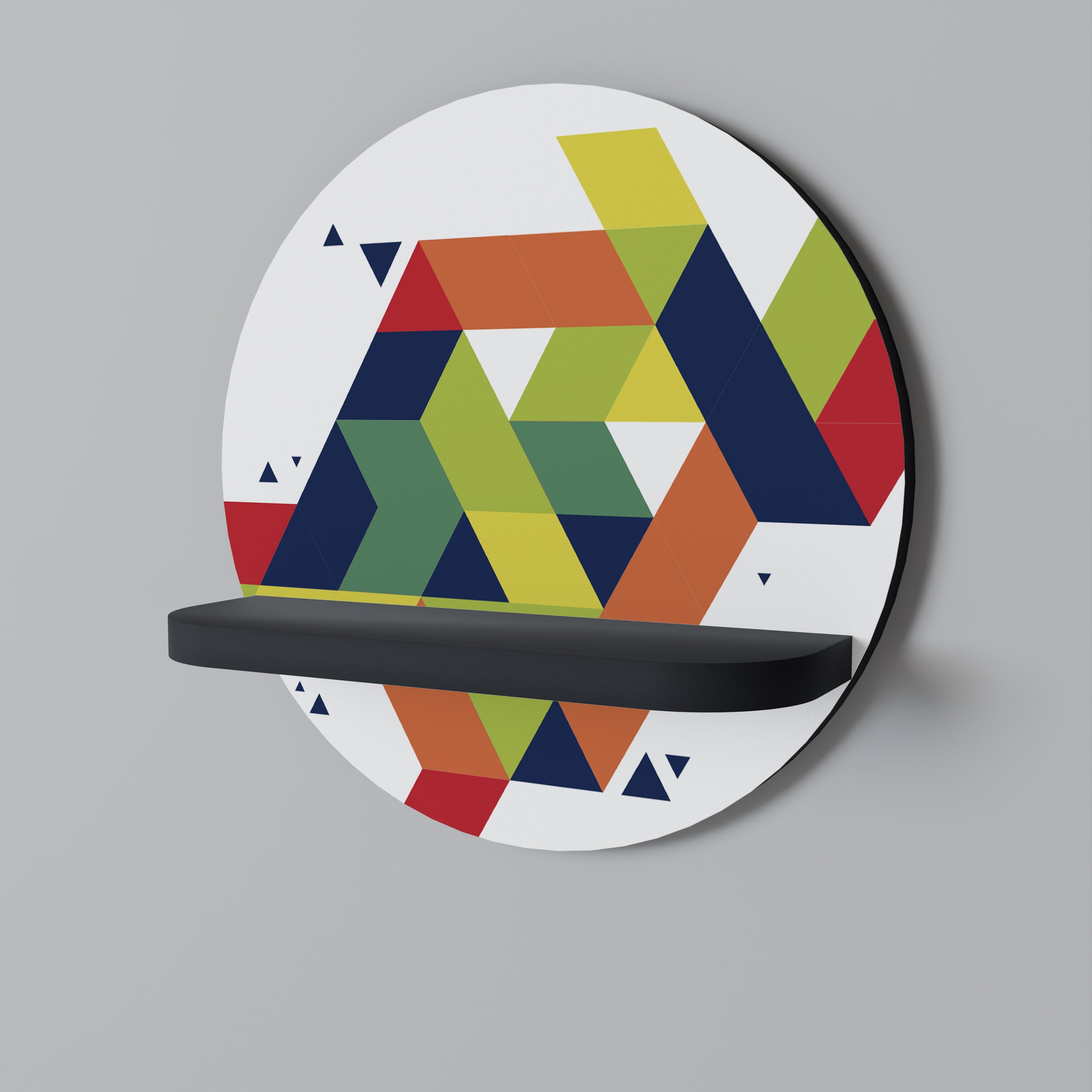 FUTURE SIGN Półka okrągła Czarna