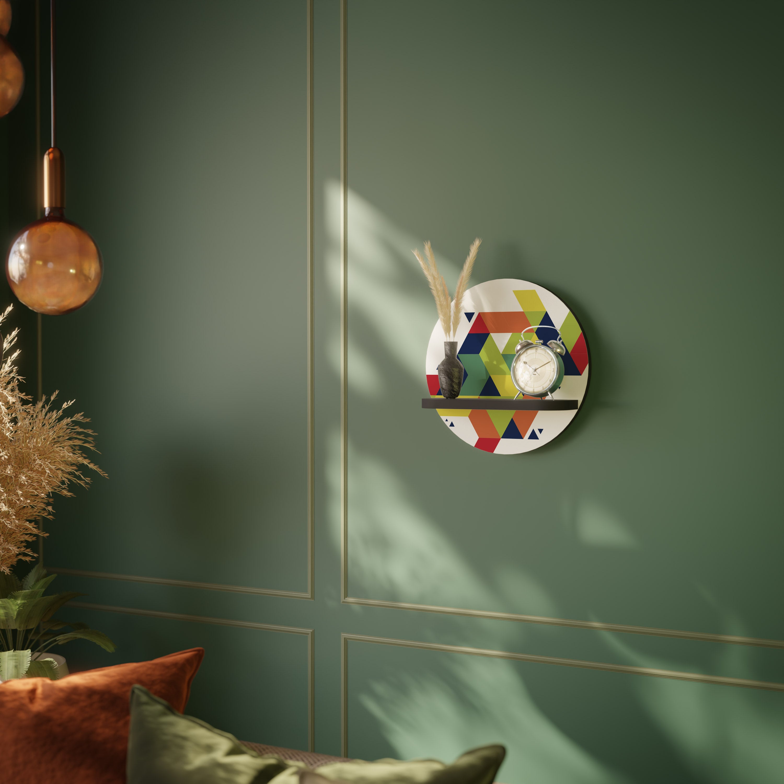 FUTURE SIGN Półka okrągła Czarna