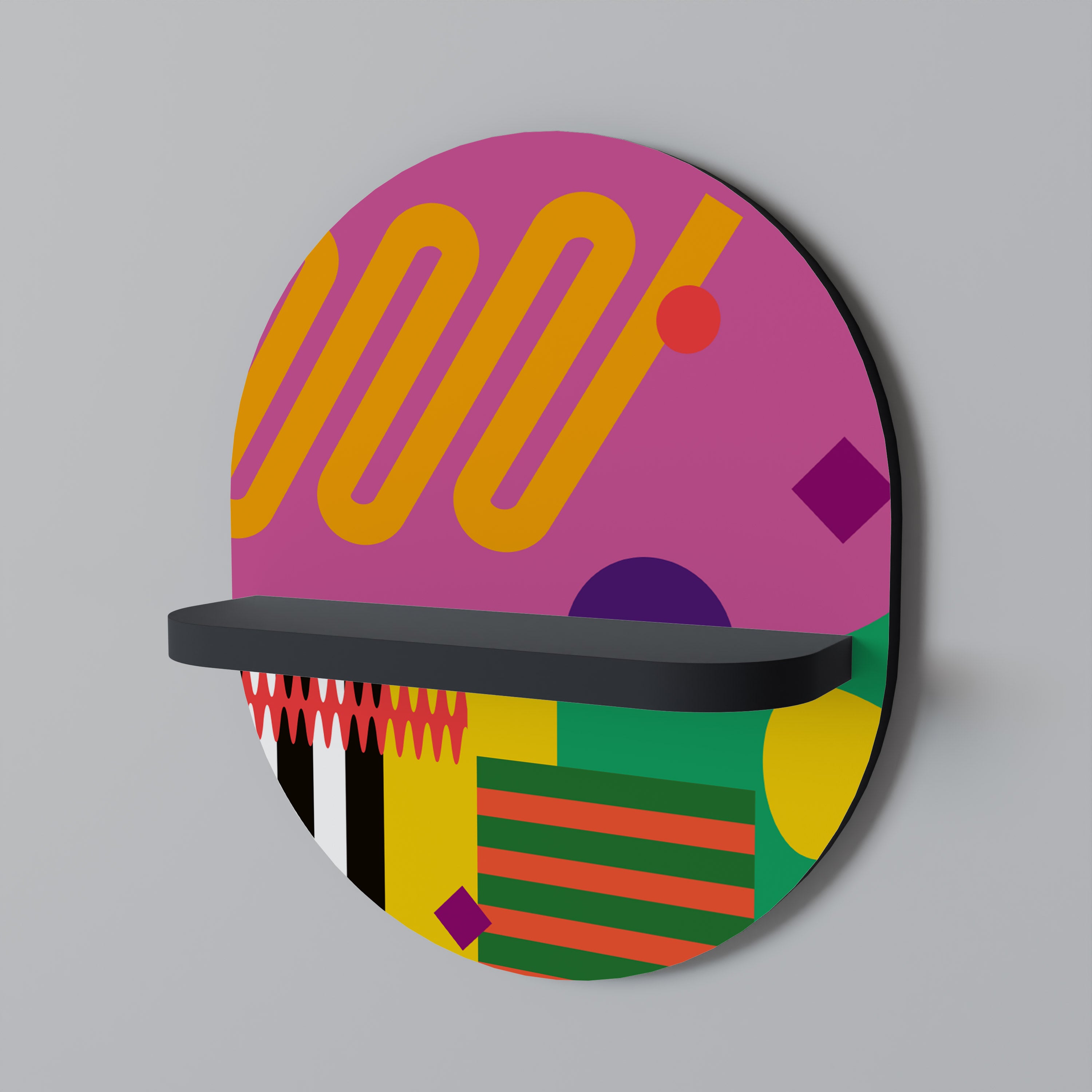 VIVID ART Półka owalna Czarna