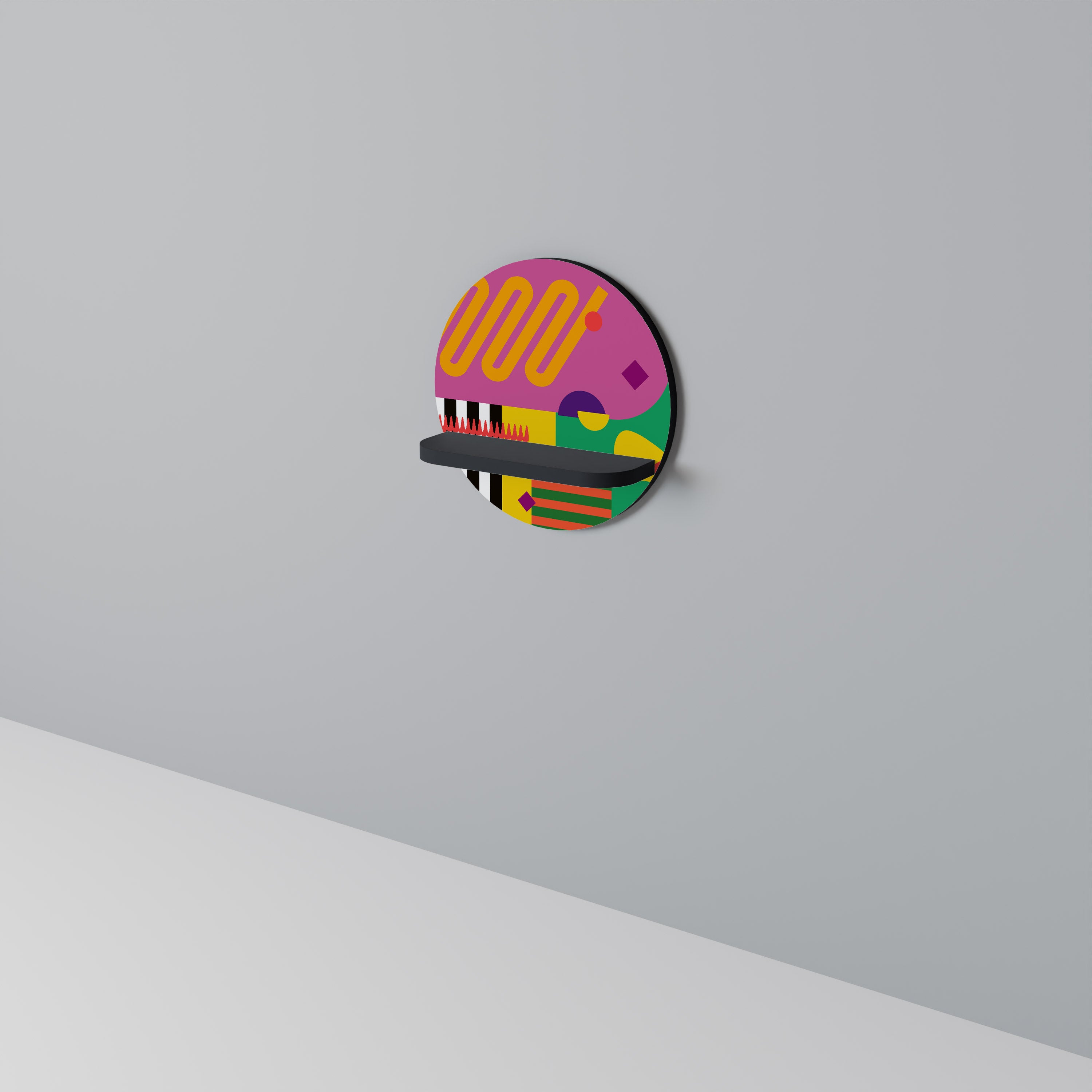 VIVID ART Półka okrągła Czarna