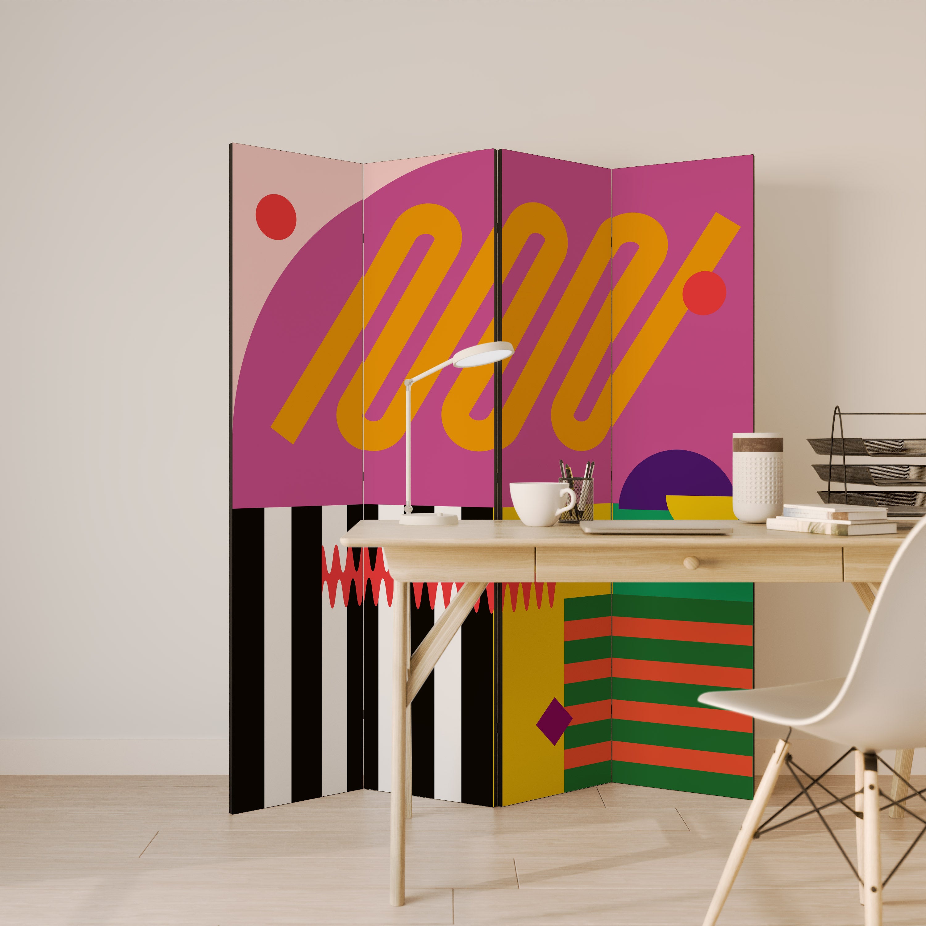 VIVID ART Dekoracyjny parawan 4-skrzydłowy