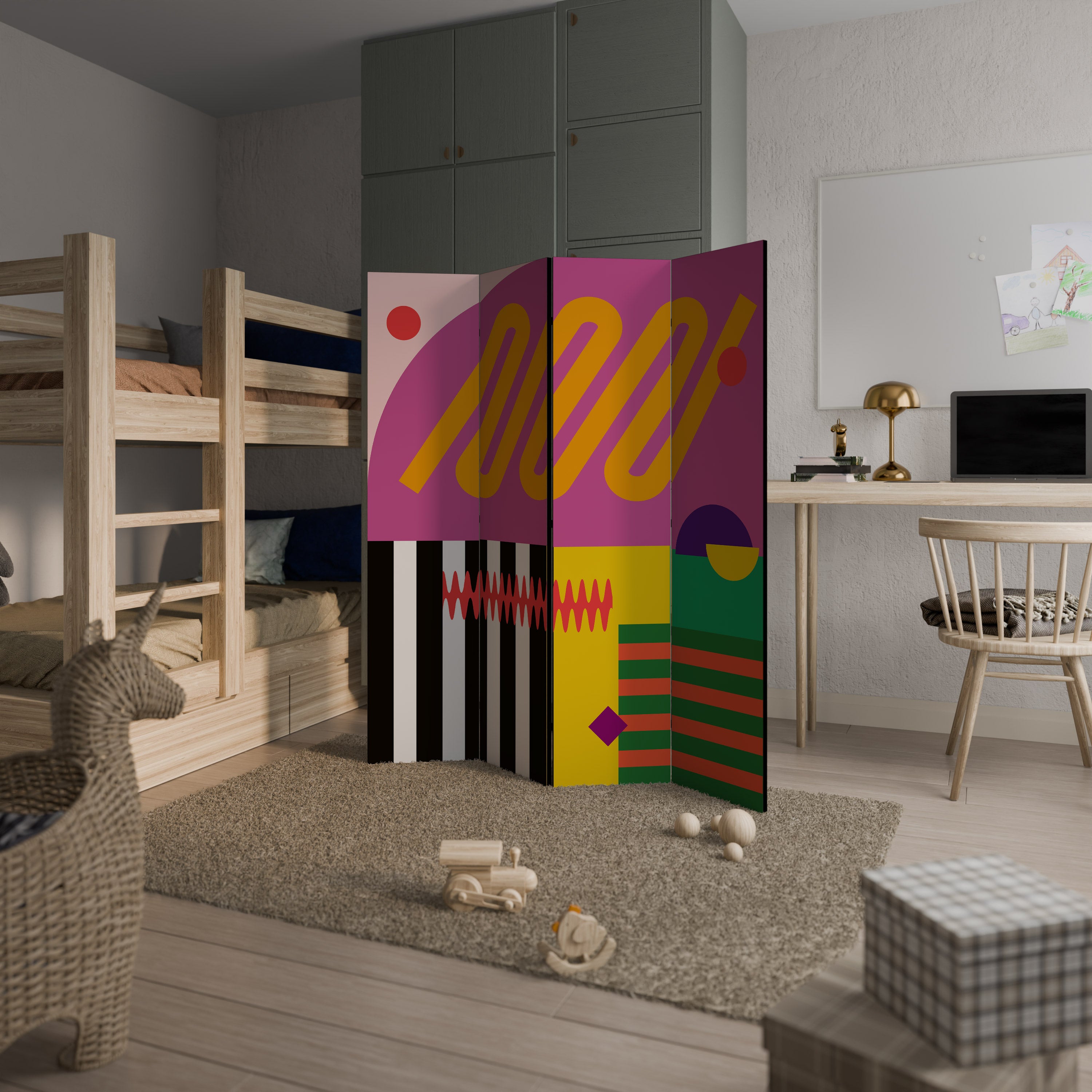 VIVID ART Dekoracyjny parawan 4-skrzydłowy