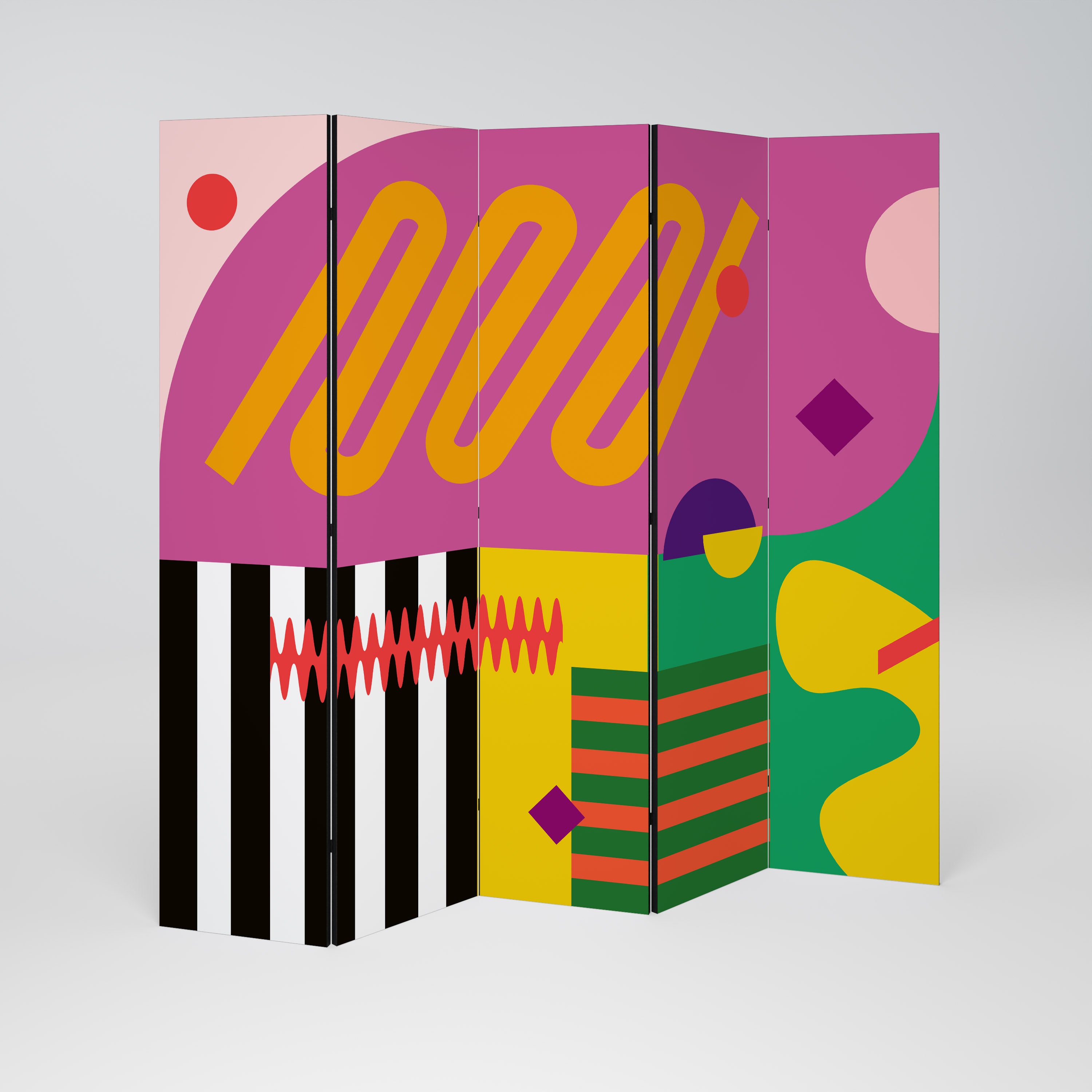 VIVID ART Dekoracyjny parawan 5-skrzydłowy