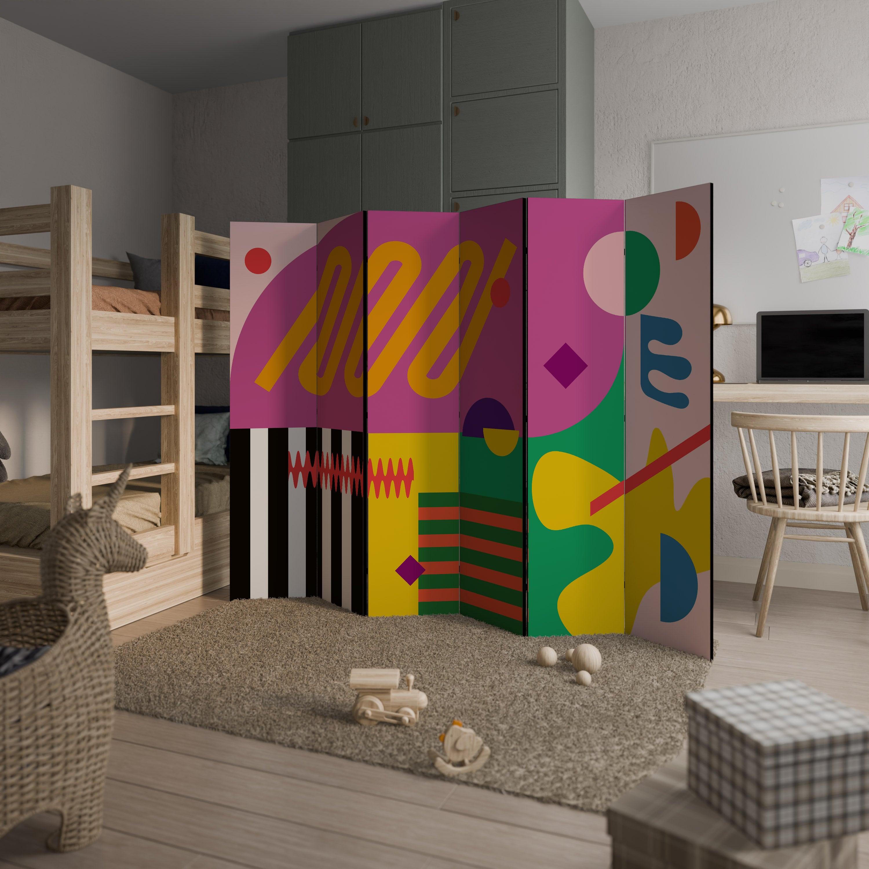 VIVID ART Dekoracyjny parawan 6-skrzydłowy