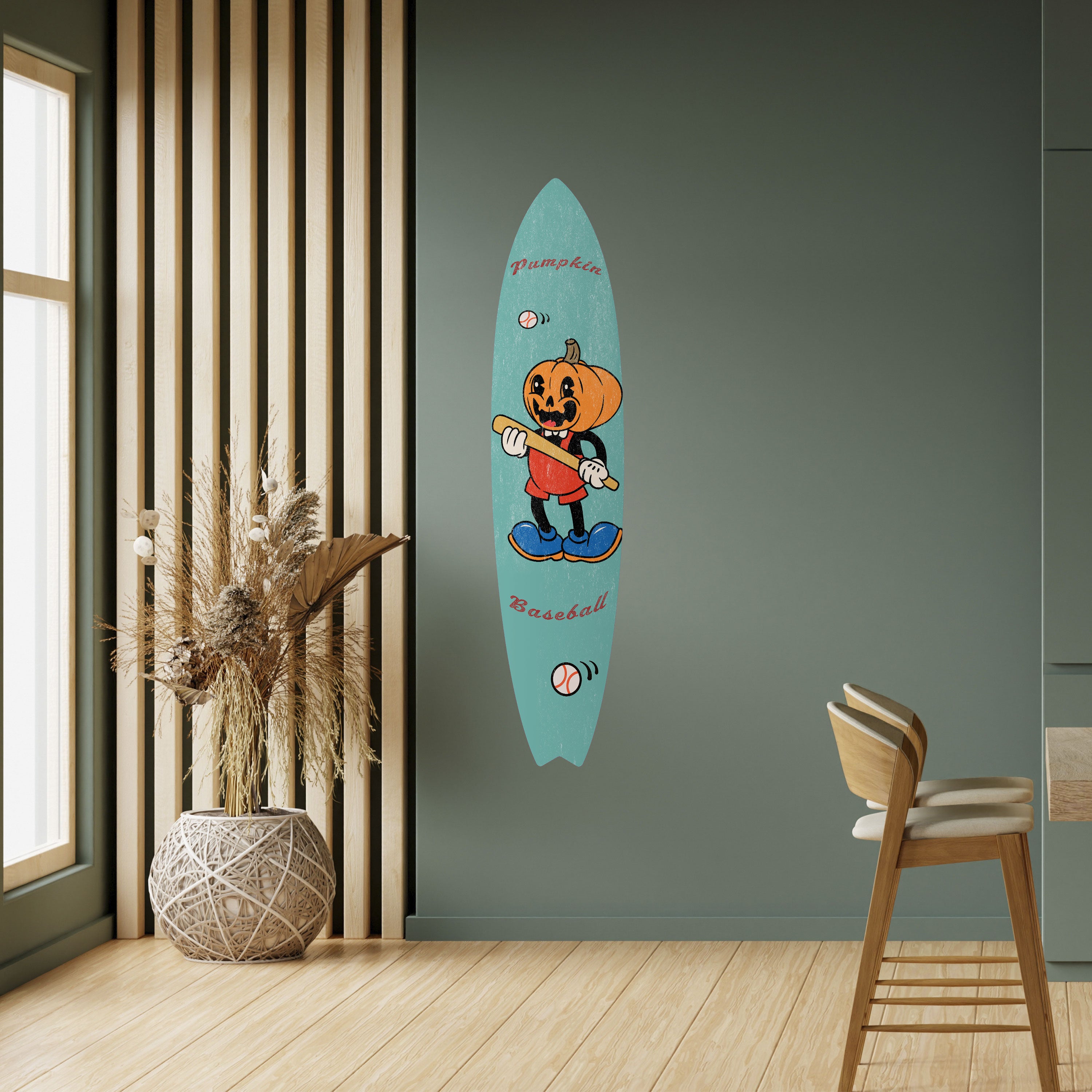PUMPKIN BASEBALL Naklejka - deska surfingowa