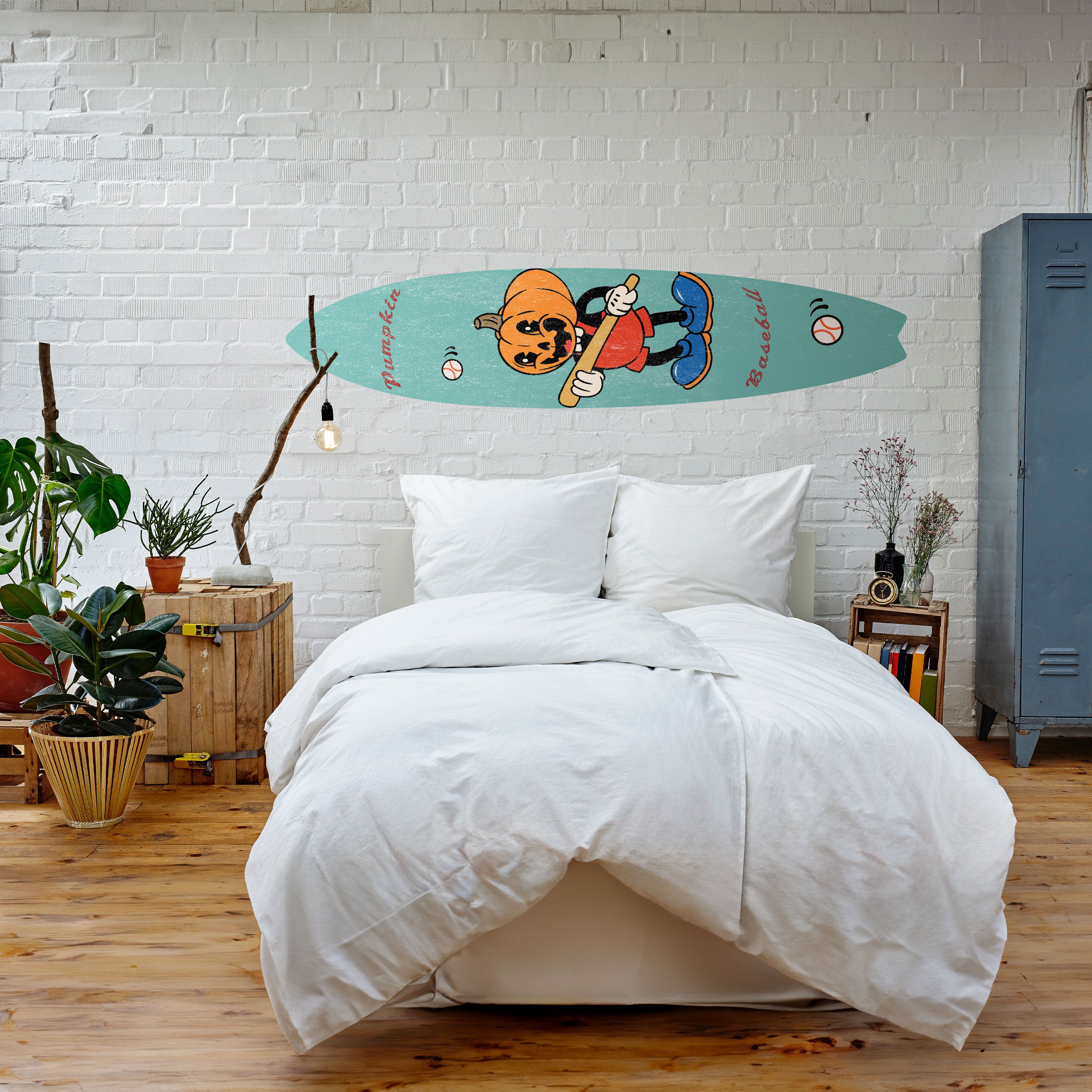 PUMPKIN BASEBALL Naklejka - deska surfingowa