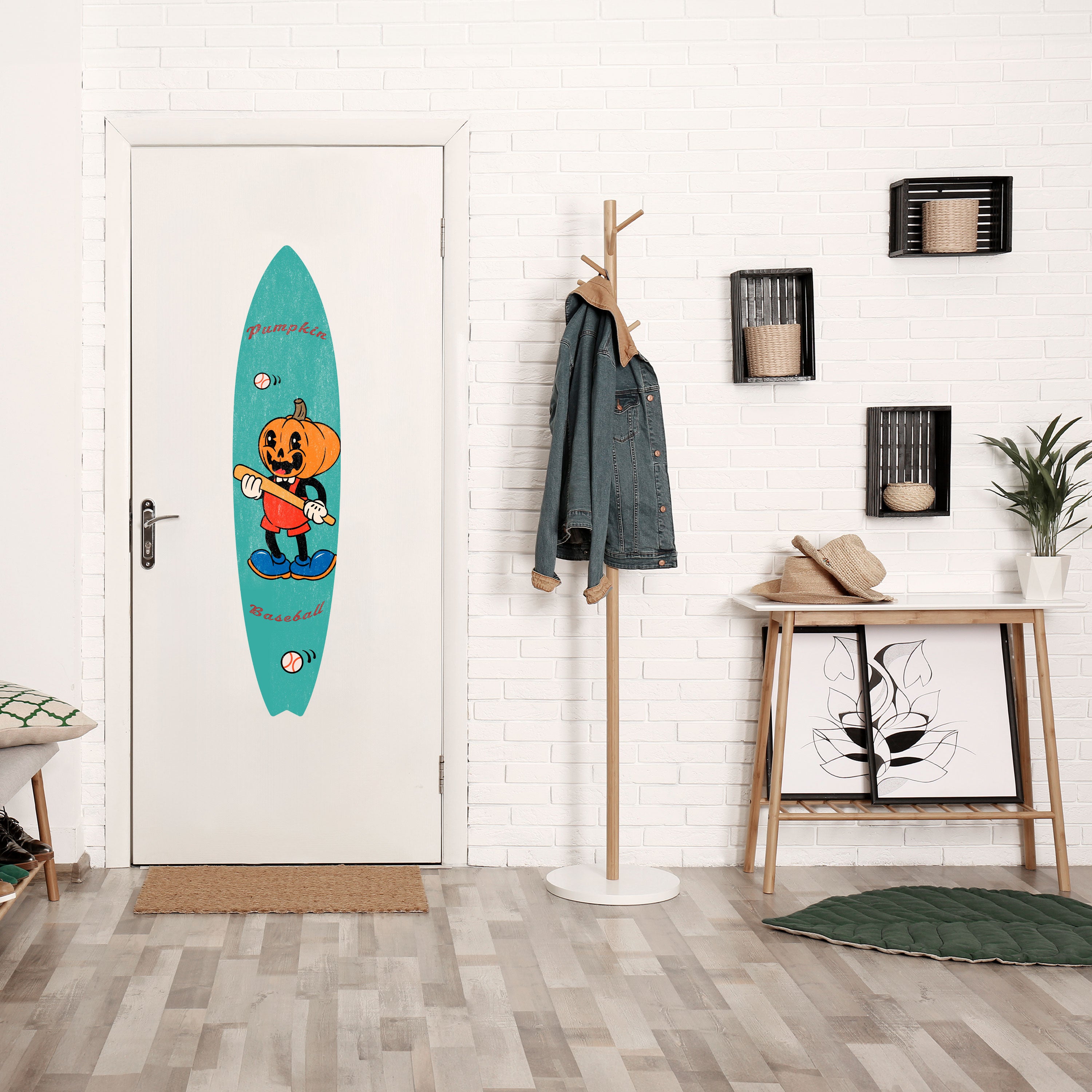 PUMPKIN BASEBALL Naklejka - deska surfingowa