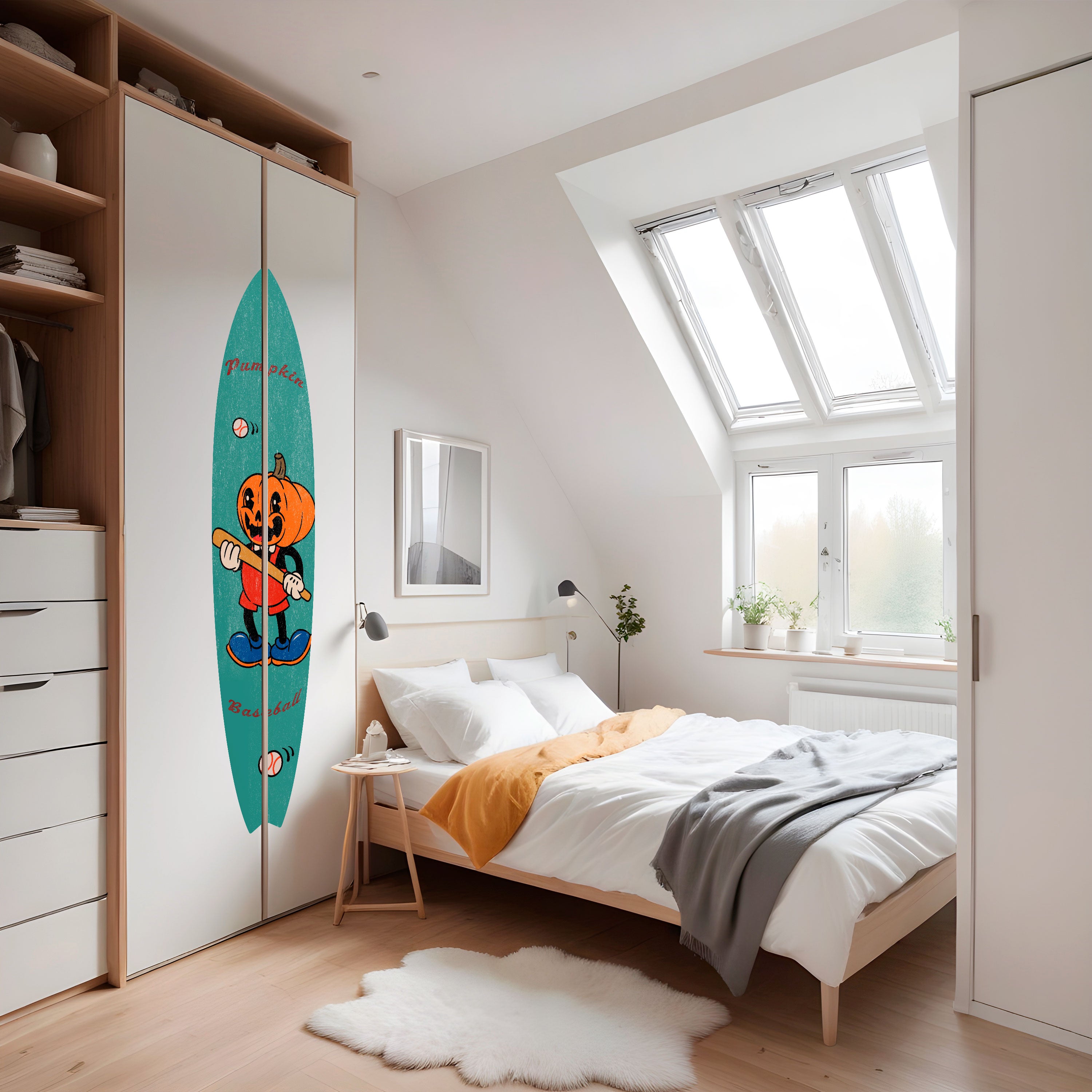 PUMPKIN BASEBALL Naklejka - deska surfingowa