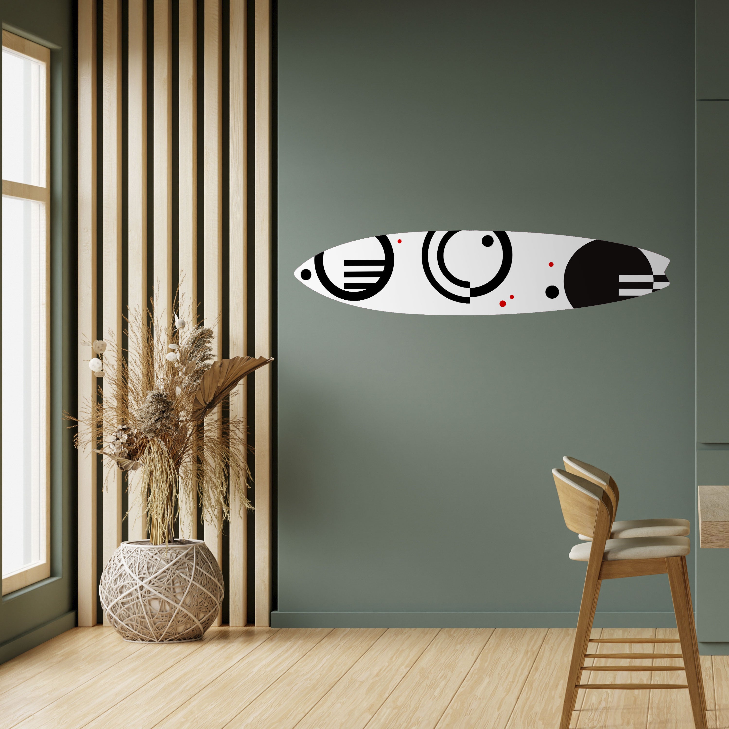 BLACK AND WHITE COMBINATION Naklejka - deska surfingowa