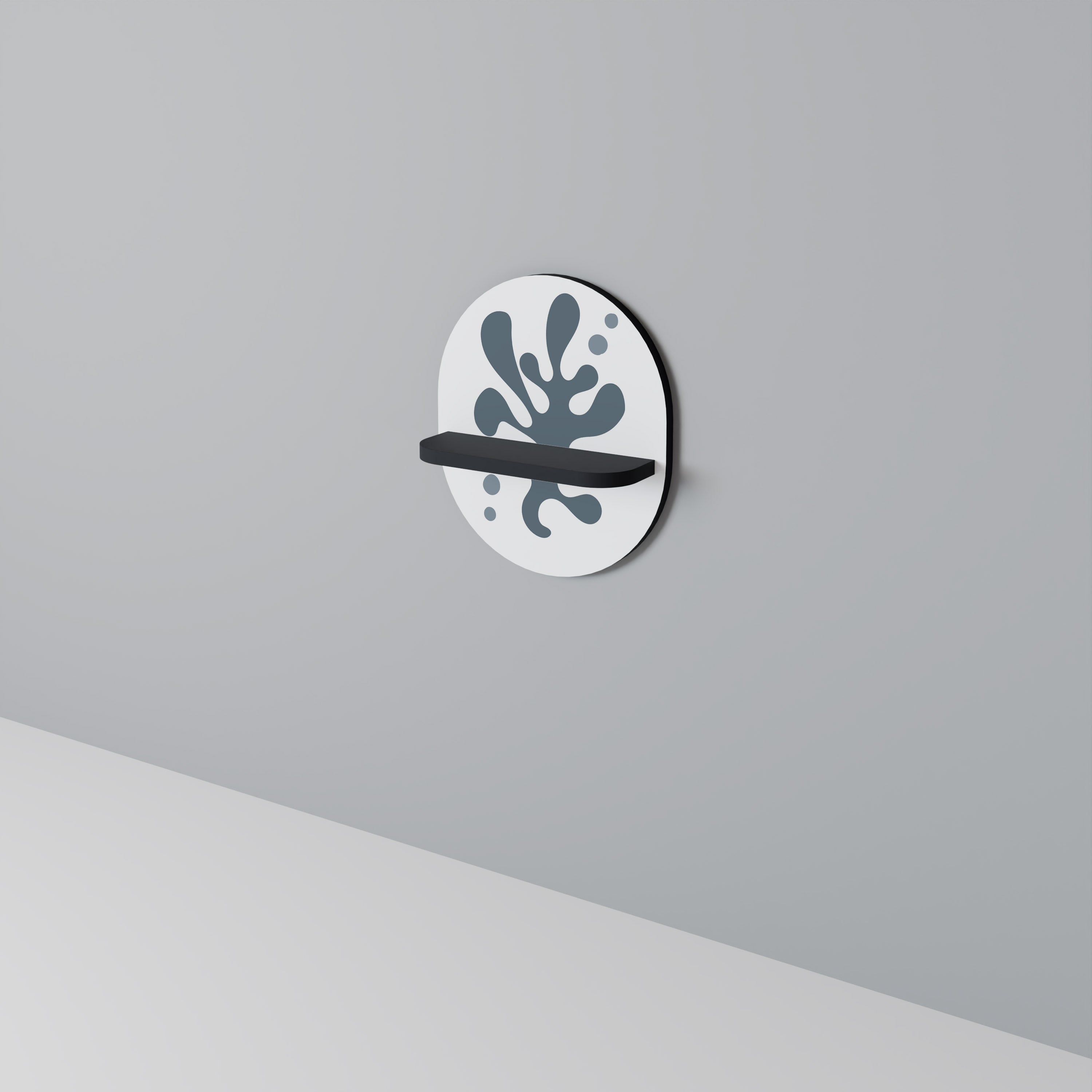 WONDERLAND VEGETATION Półka owalna Czarna