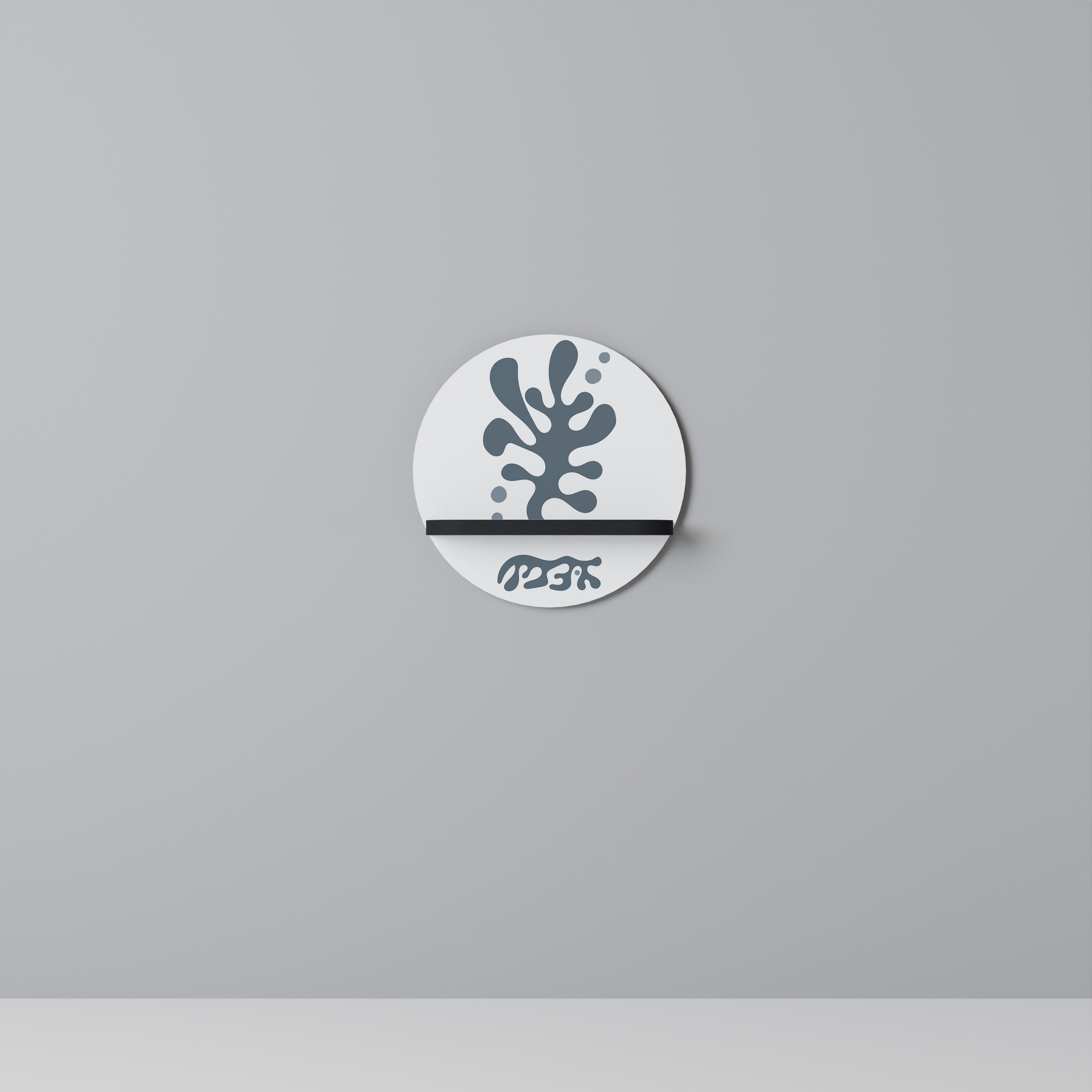 WONDERLAND VEGETATION Półka okrągła Czarna