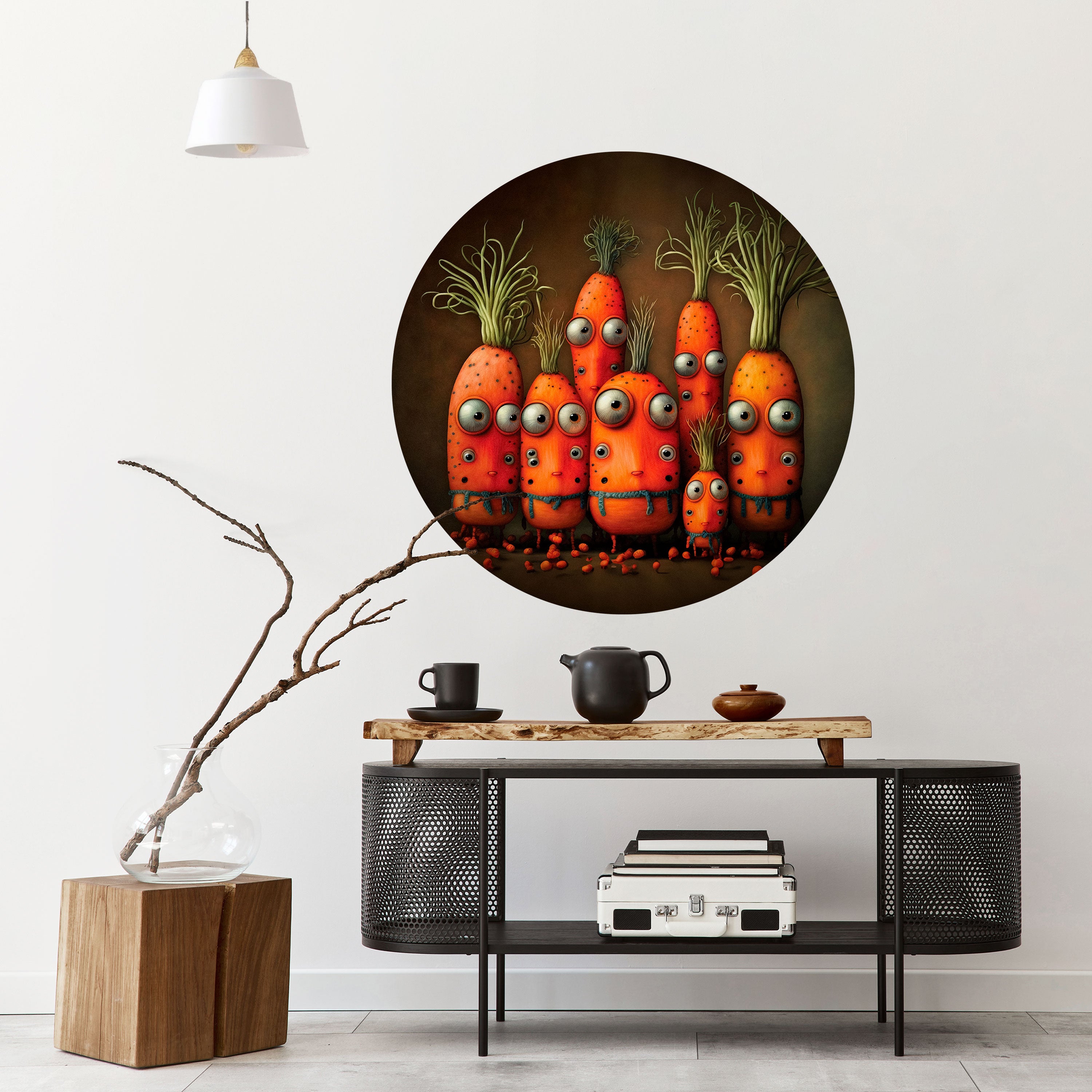 CUTE OR SCARY Naklejka okrągła