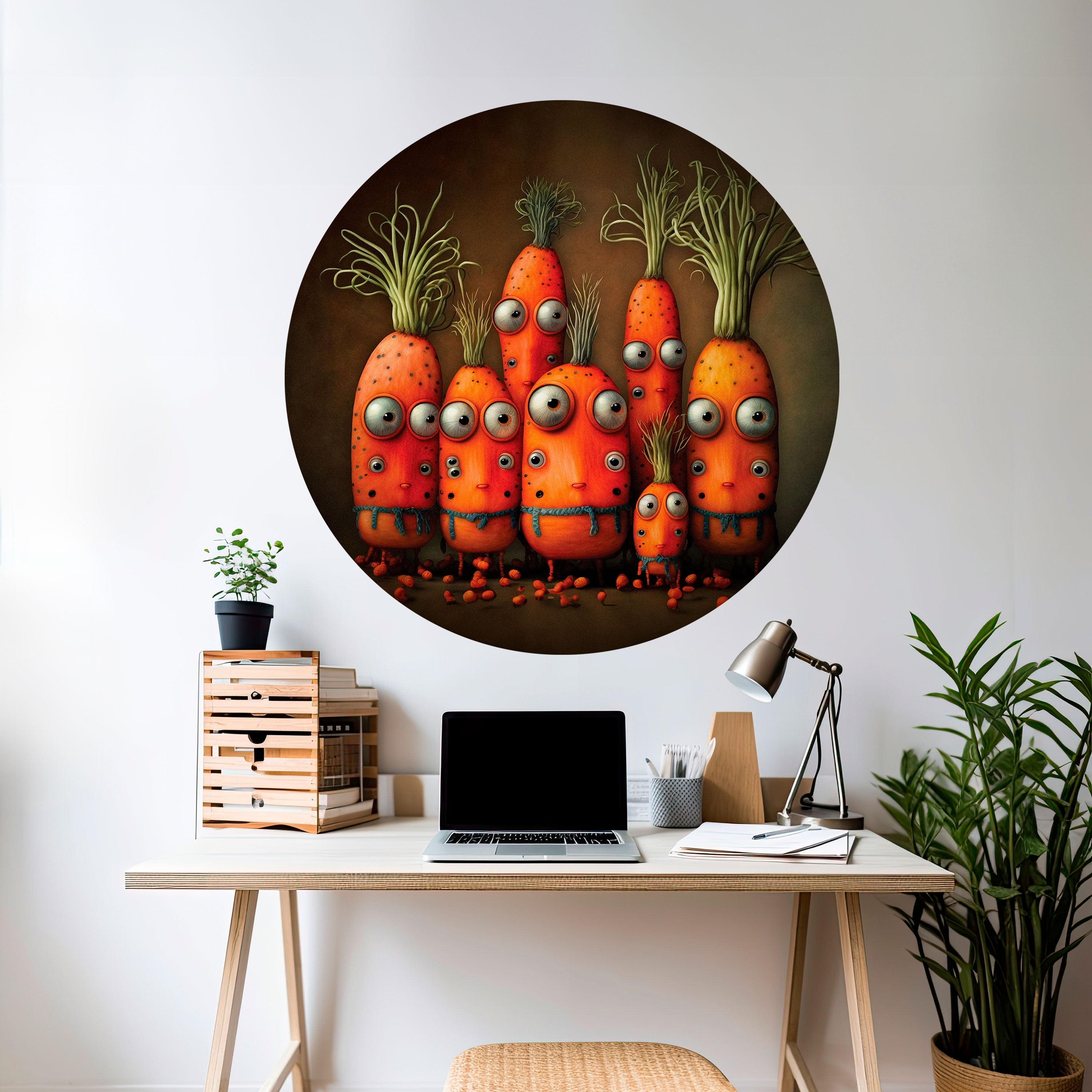 CUTE OR SCARY Naklejka okrągła