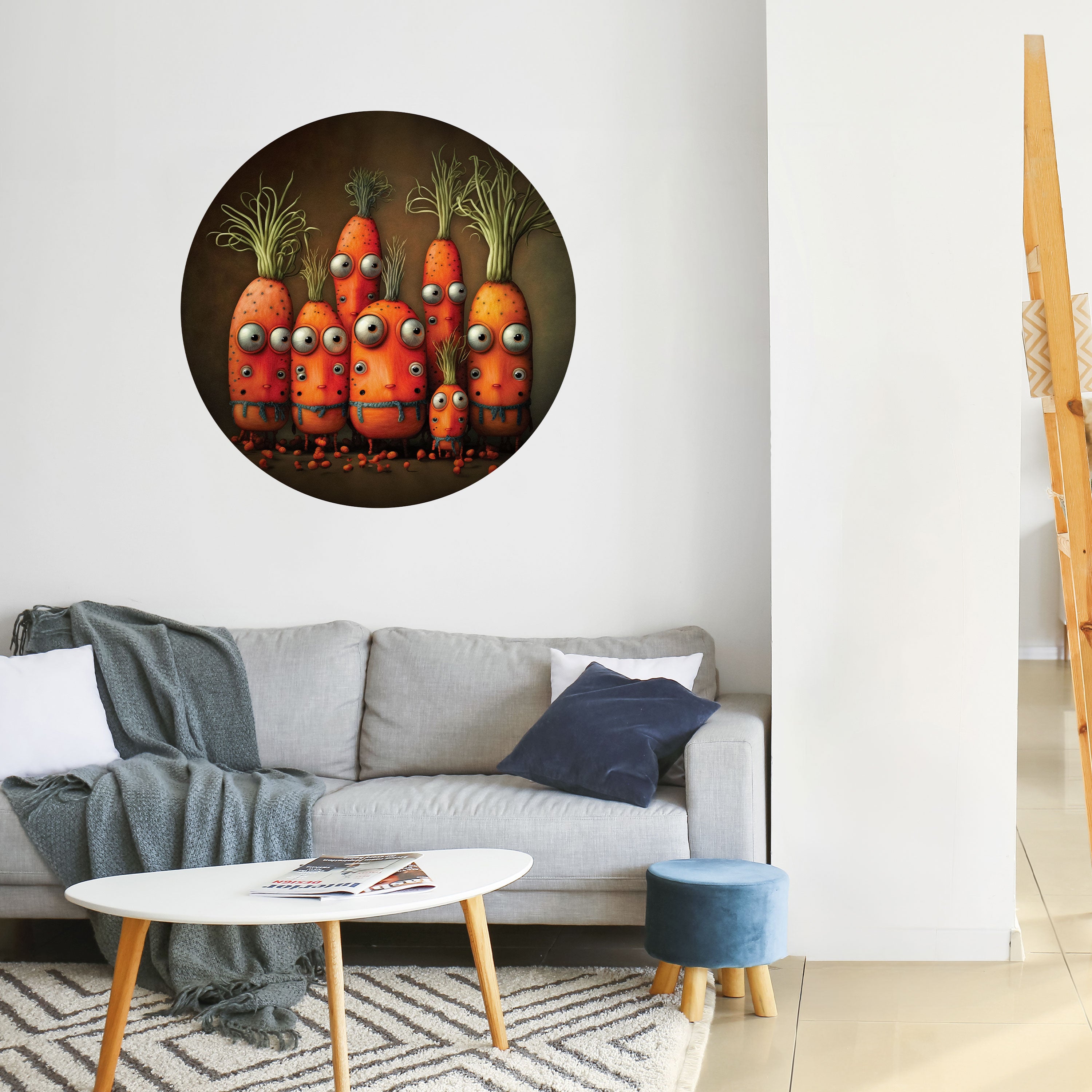 CUTE OR SCARY Naklejka okrągła