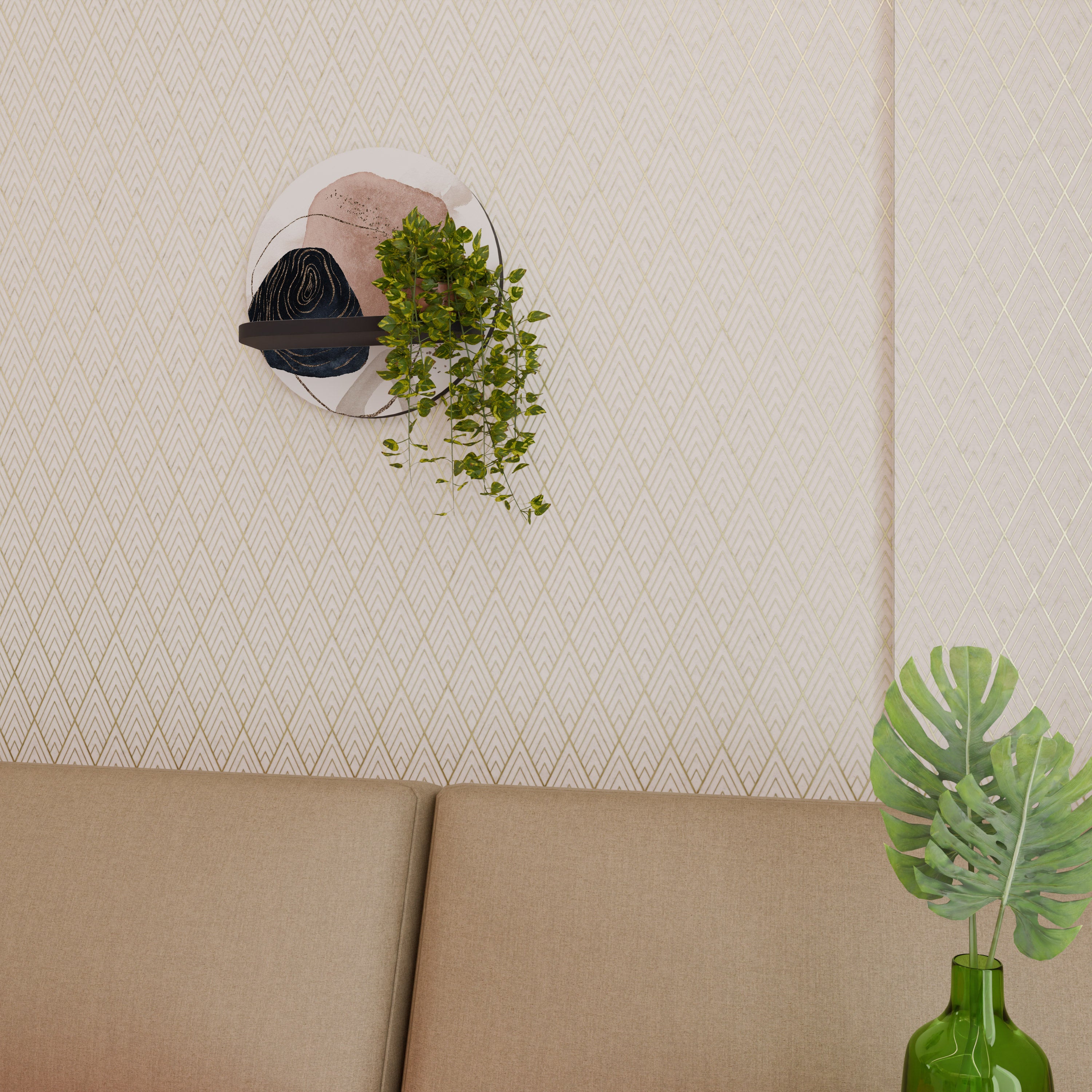 COLORFUL SHAPES Półka okrągła Czarna