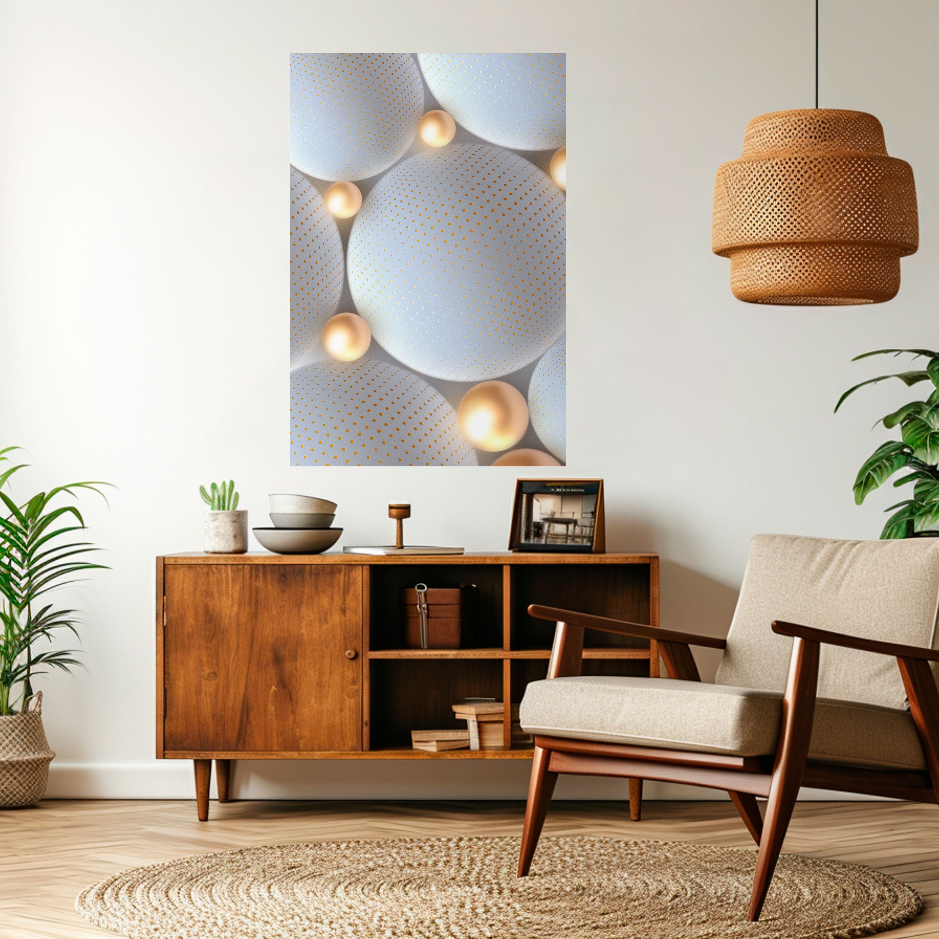 LUMINOUS SPHERICAL HARMONY Naklejka/Plakat pionowy