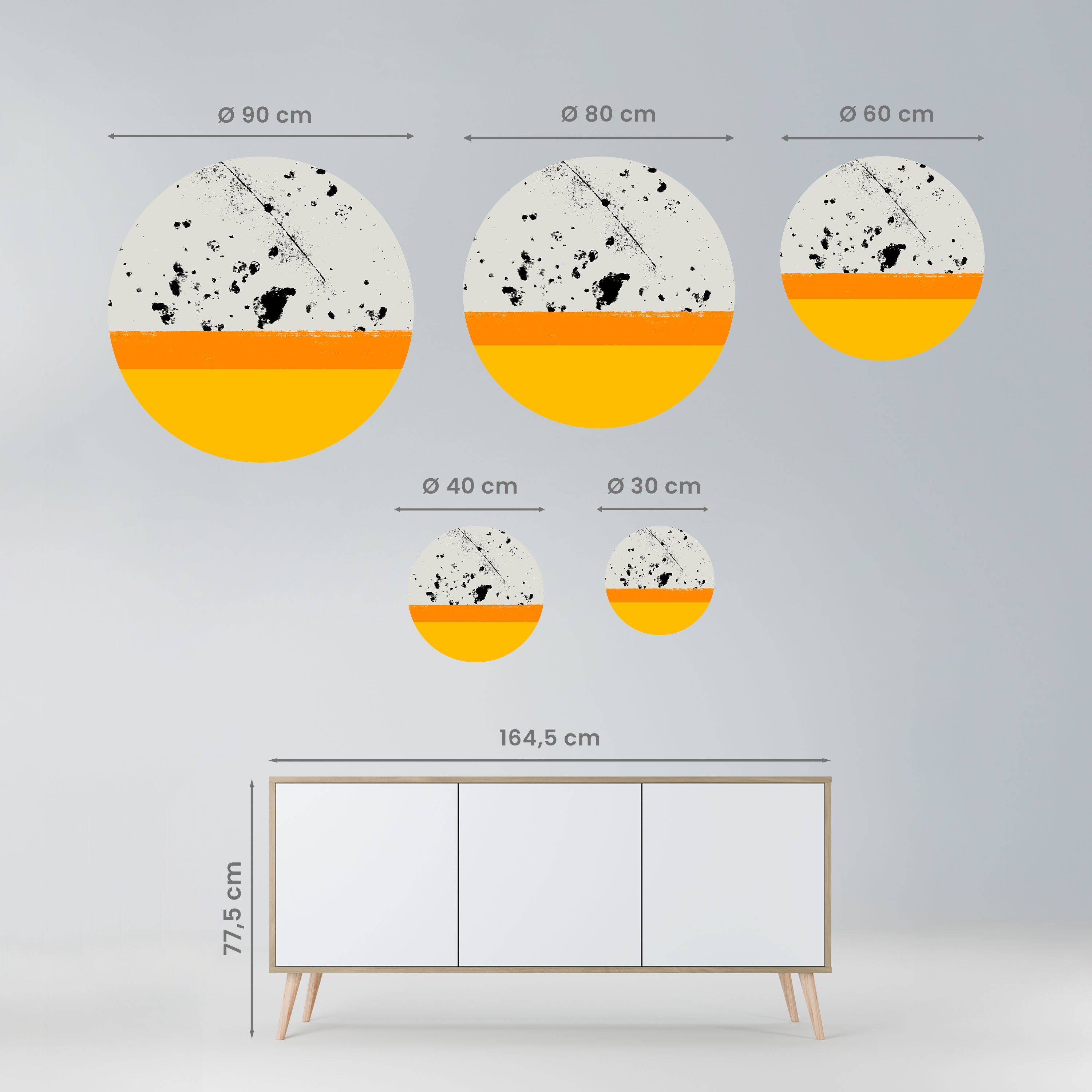 DYED BY ORANGE Naklejka okrągła